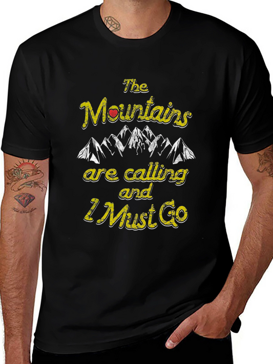Mountains Are Calling Graphic Tee - Adventure Shirt