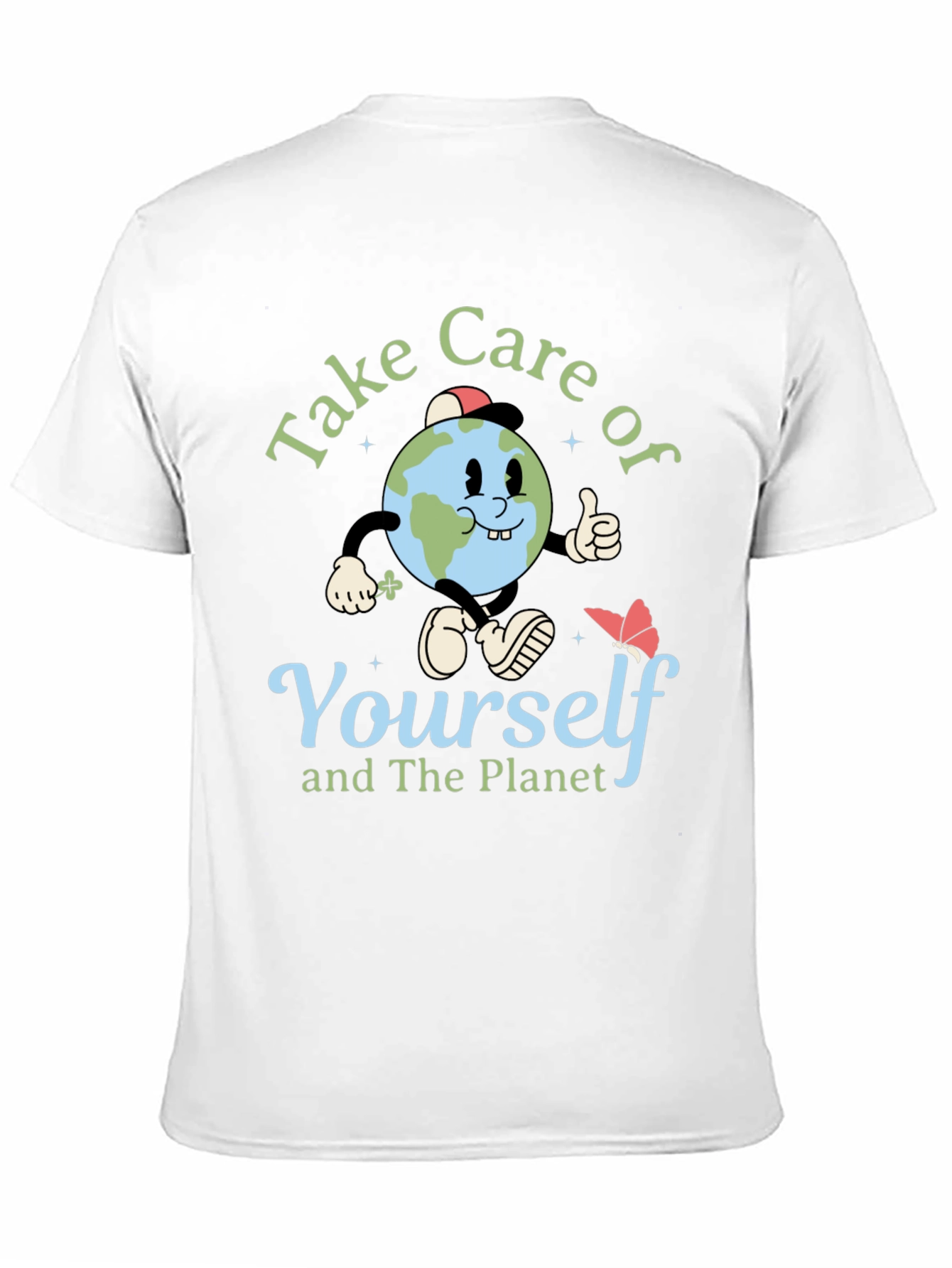 Take Care Earth Graphic T-Shirt Planet Conservation Tee