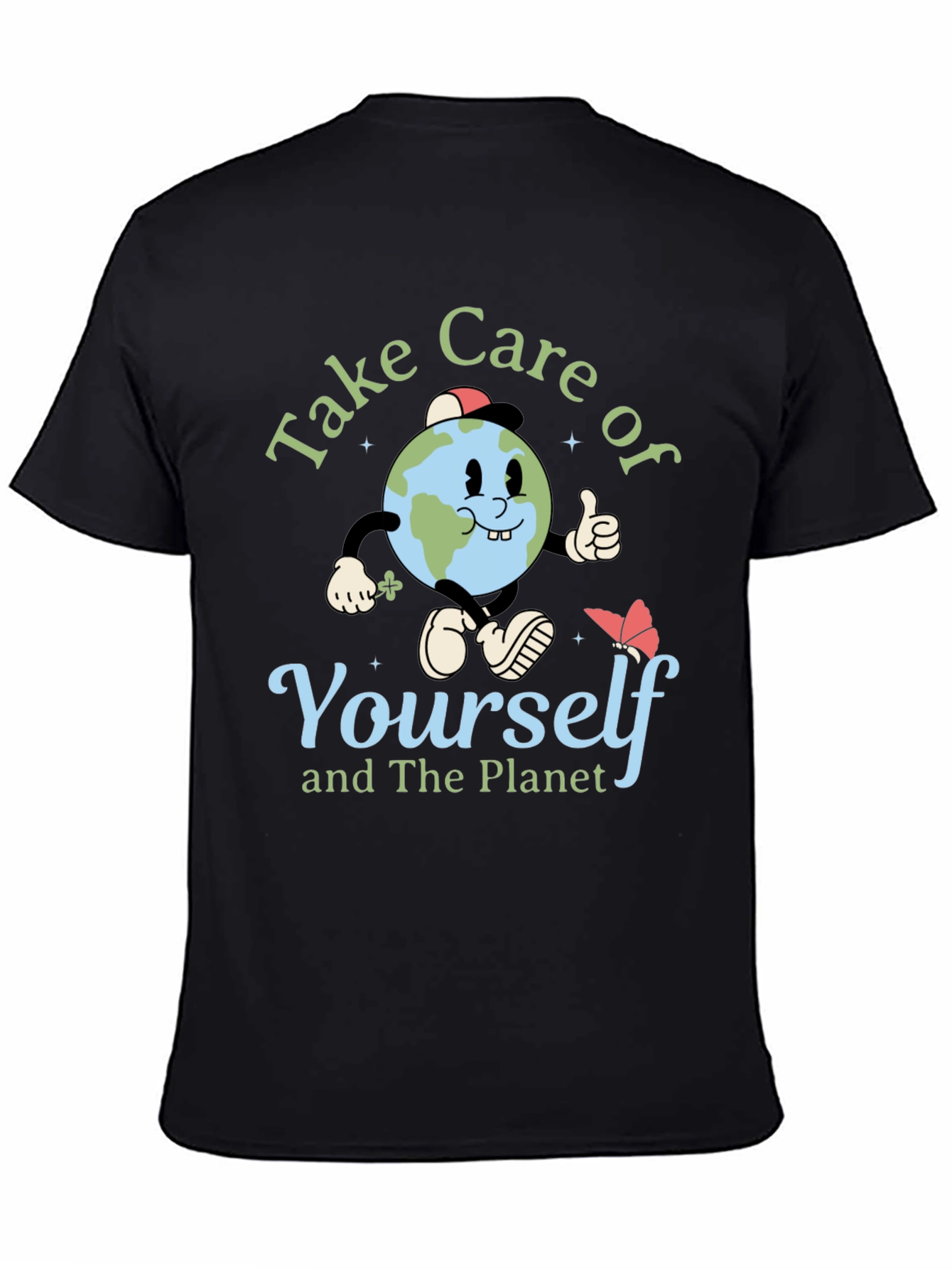 Take Care Earth Graphic T-Shirt Planet Conservation Tee