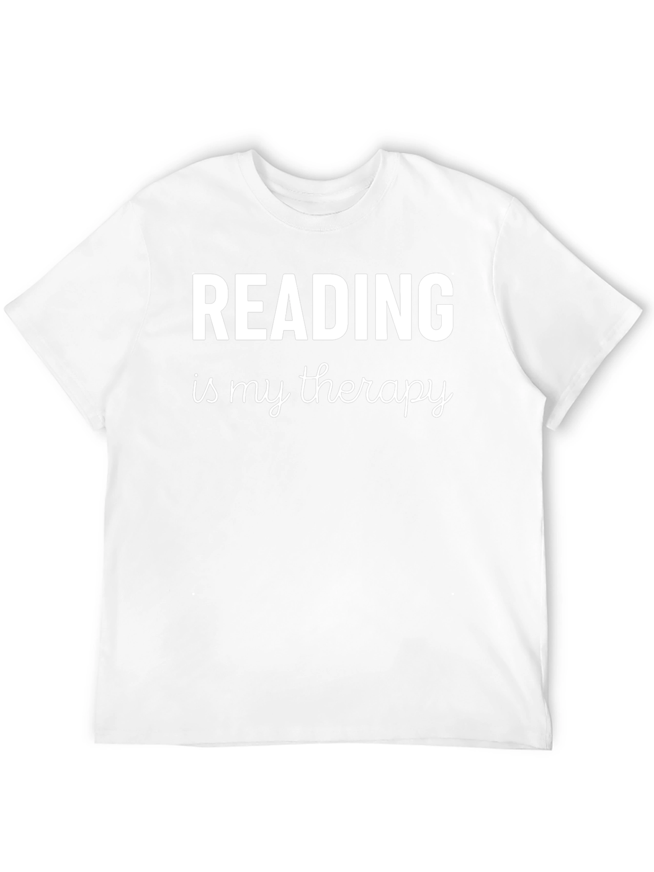 Reading is My Therapy Black T-Shirt