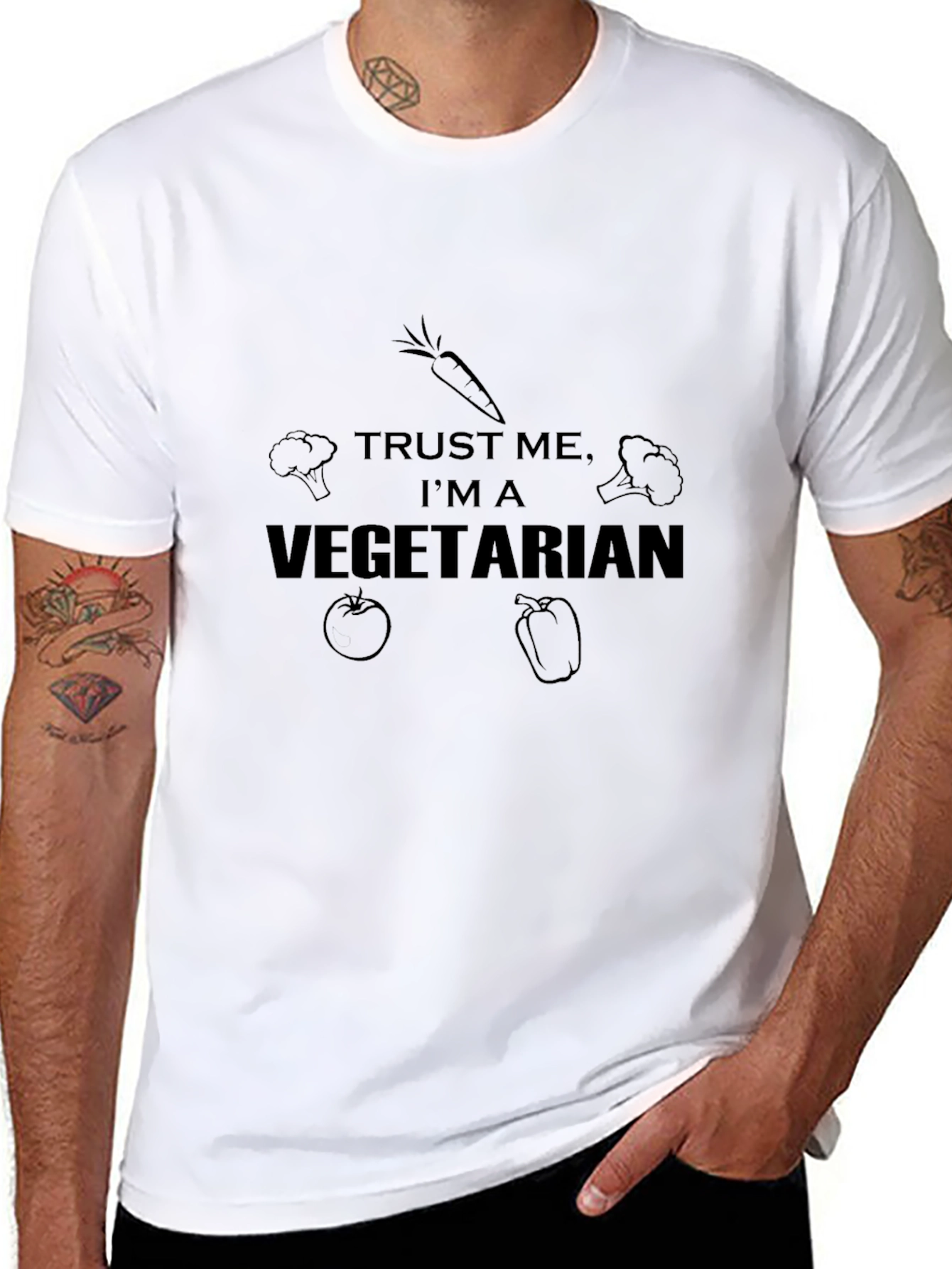 Trust Me Im A Vegetarian Graphic Tee