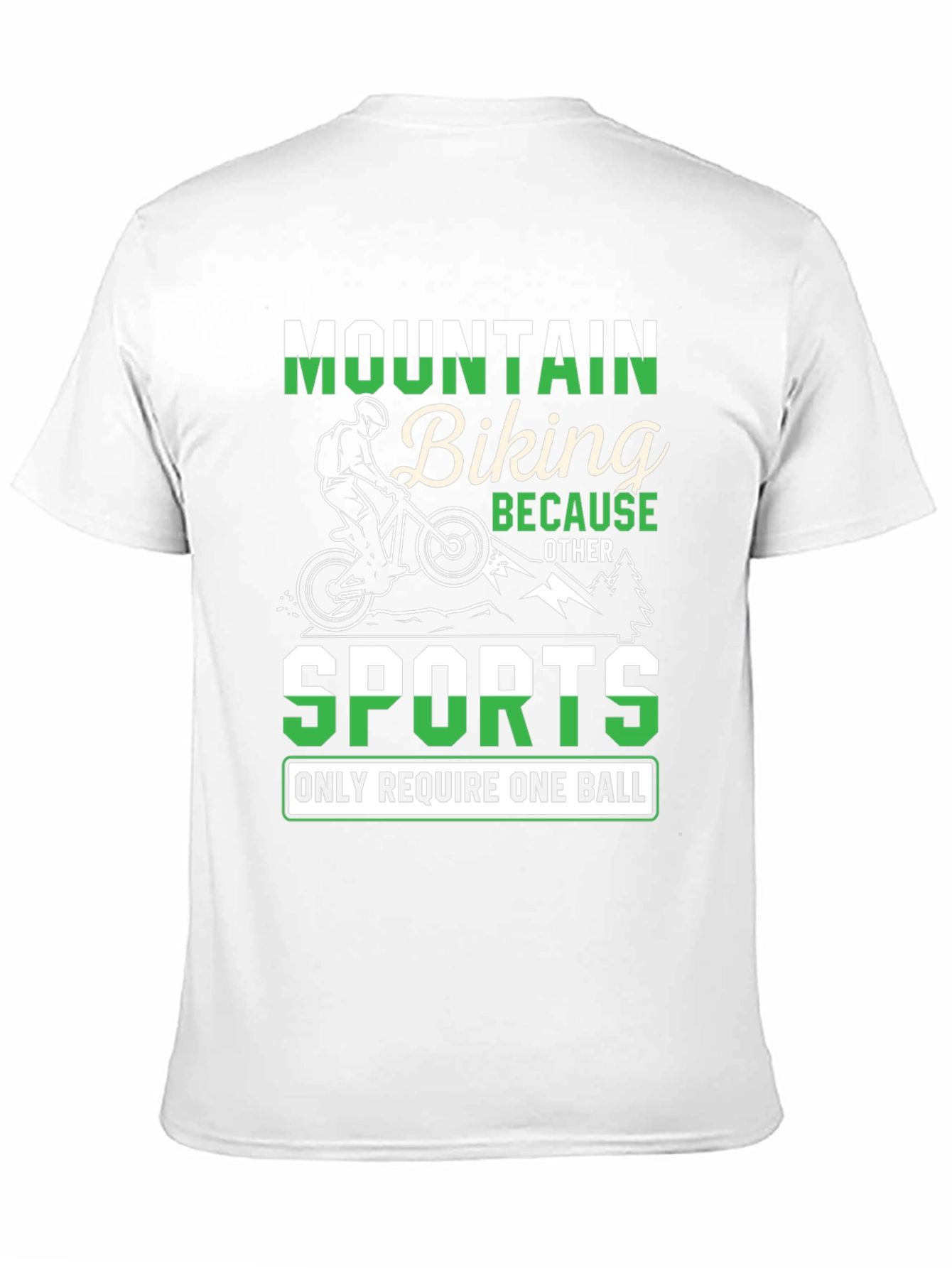 Mountain Biking Two Balls Graphic T-Shirt
