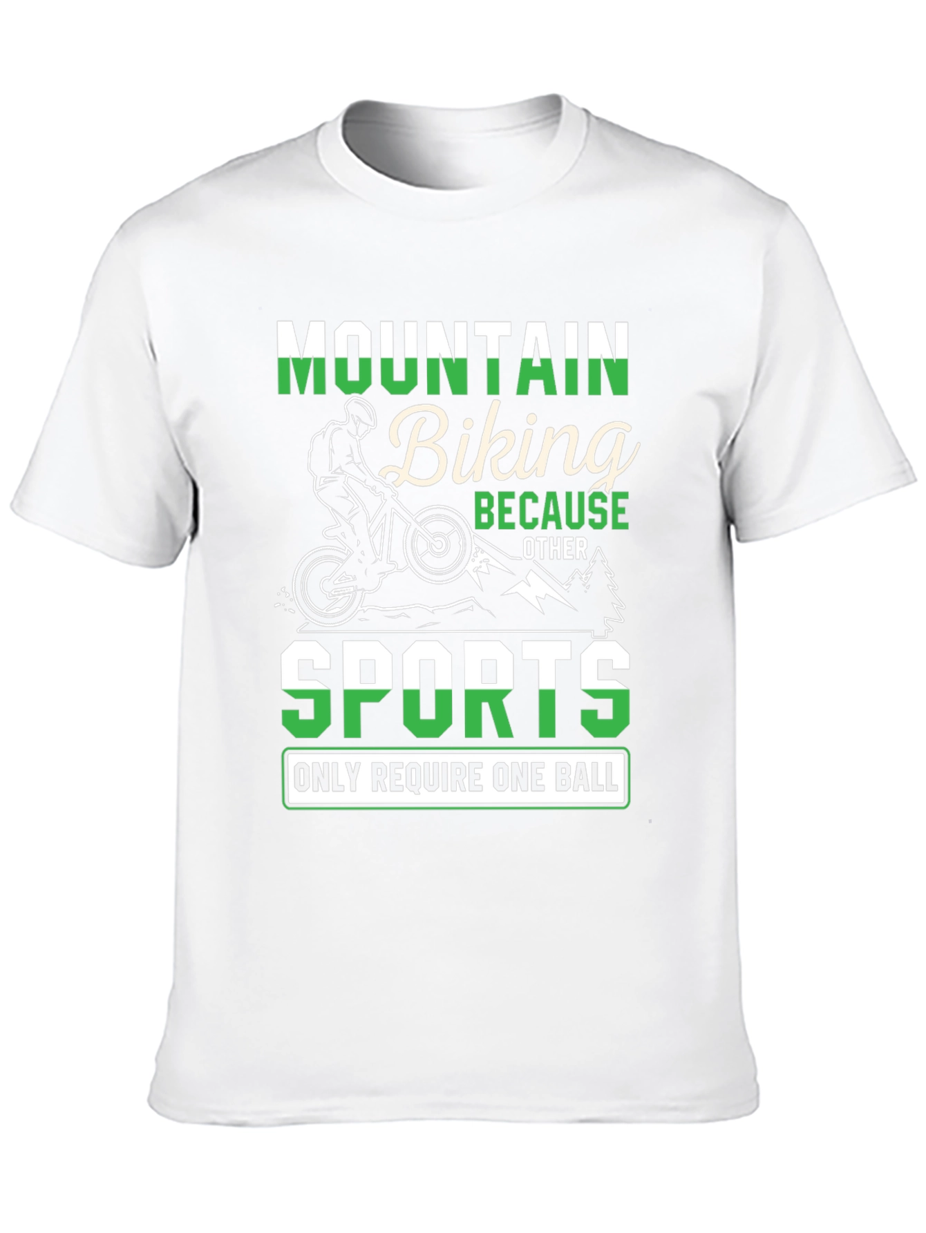 Mountain Biking Two Balls Graphic T-Shirt