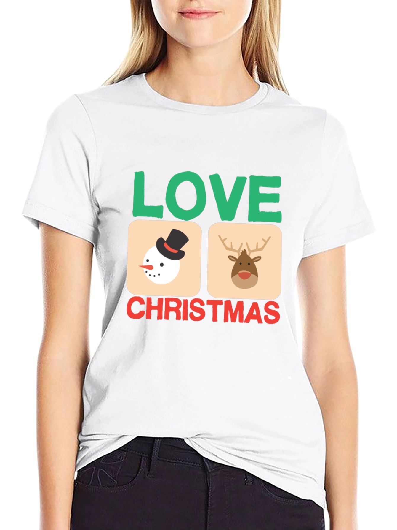 Festive Love Christmas Graphic Tee - Holiday Cheer