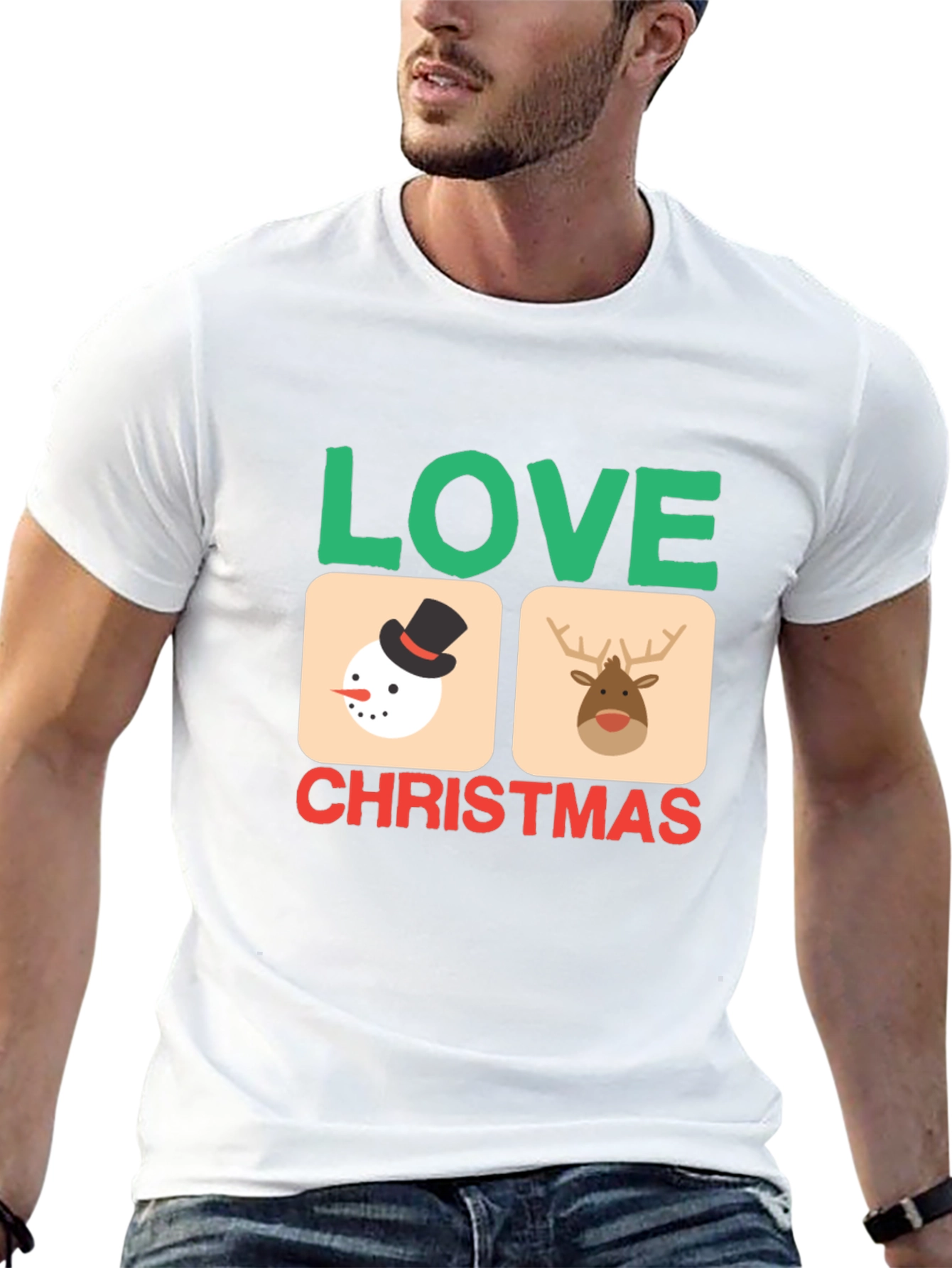 Festive Love Christmas Graphic Tee - Holiday Cheer