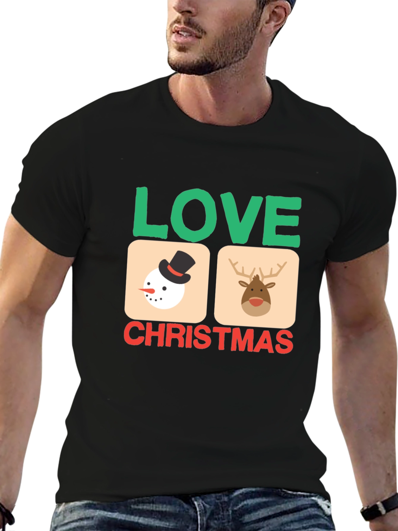 Festive Love Christmas Graphic Tee - Holiday Cheer
