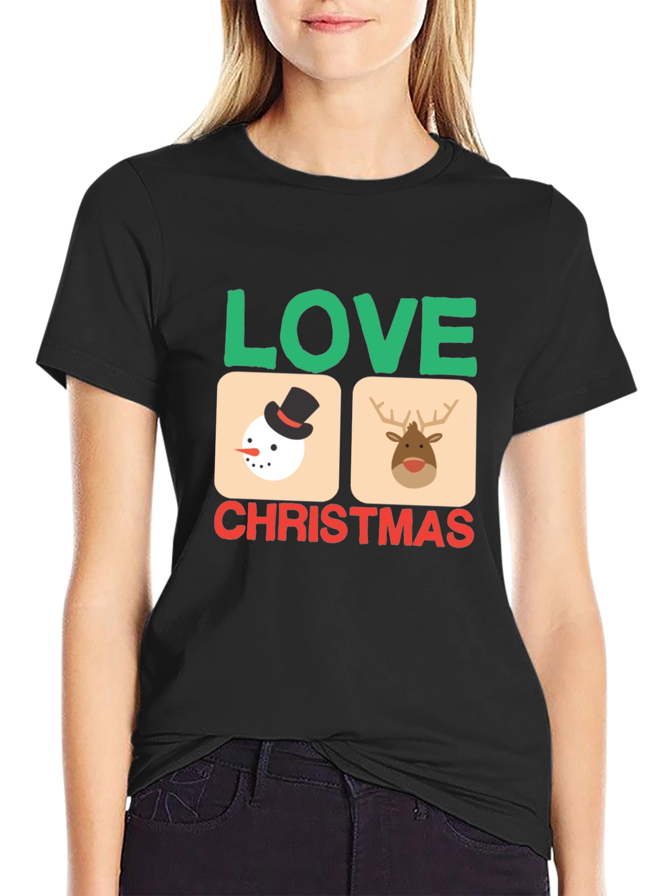 Festive Love Christmas Graphic Tee - Holiday Cheer