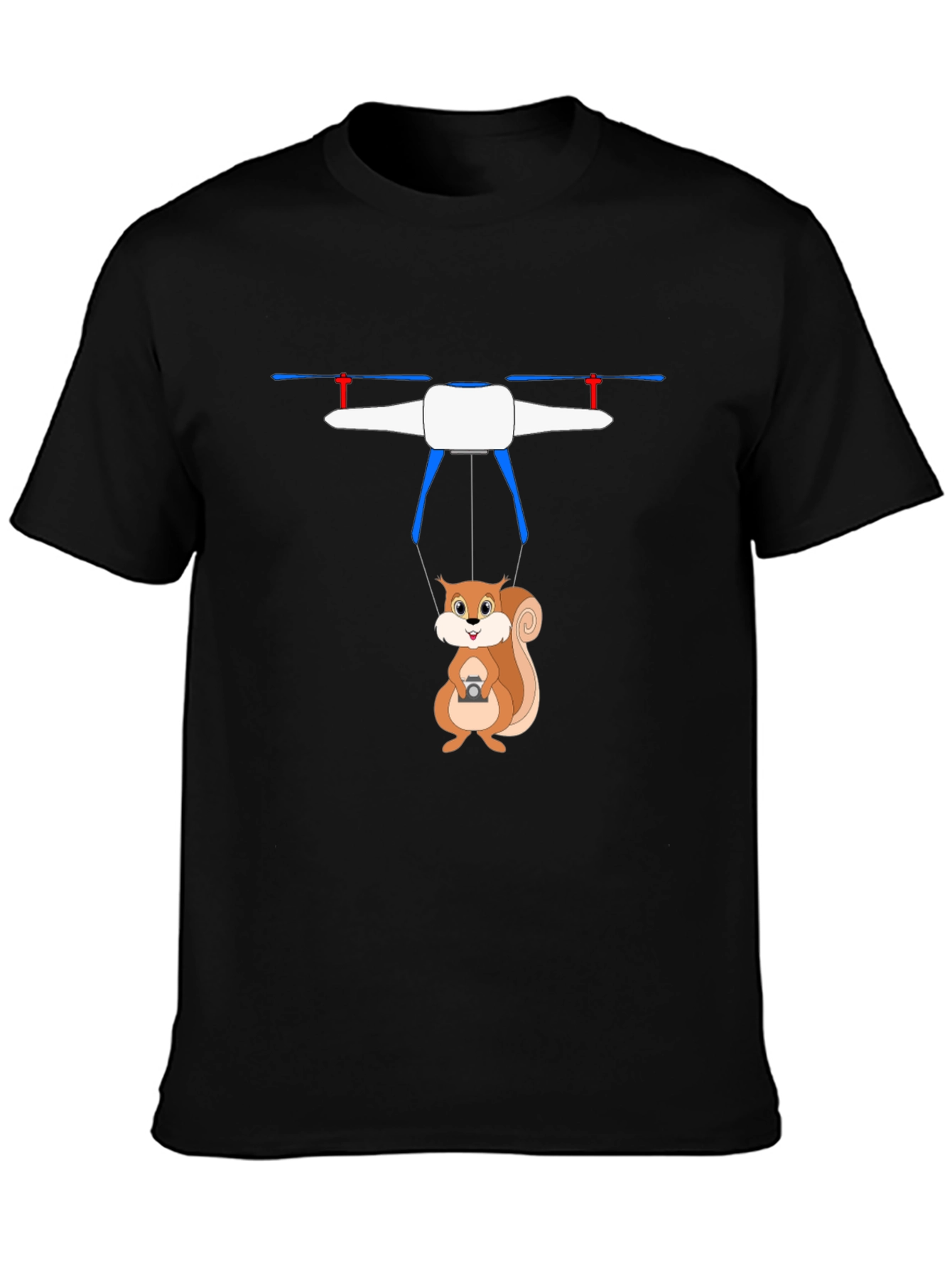 Squirrel Drone T-Shirt - Humorous Graphic Tee