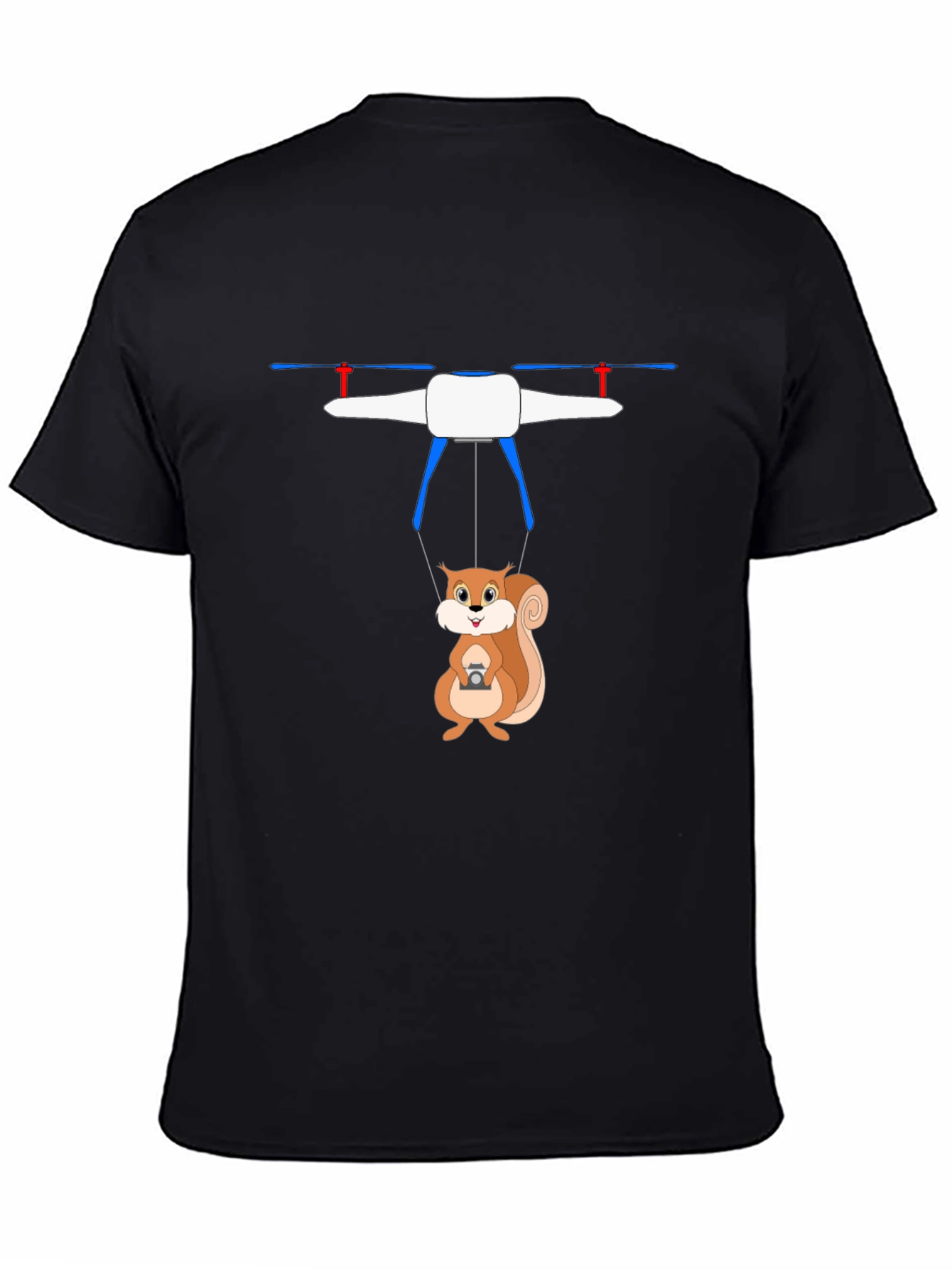 Squirrel Drone T-Shirt - Humorous Graphic Tee