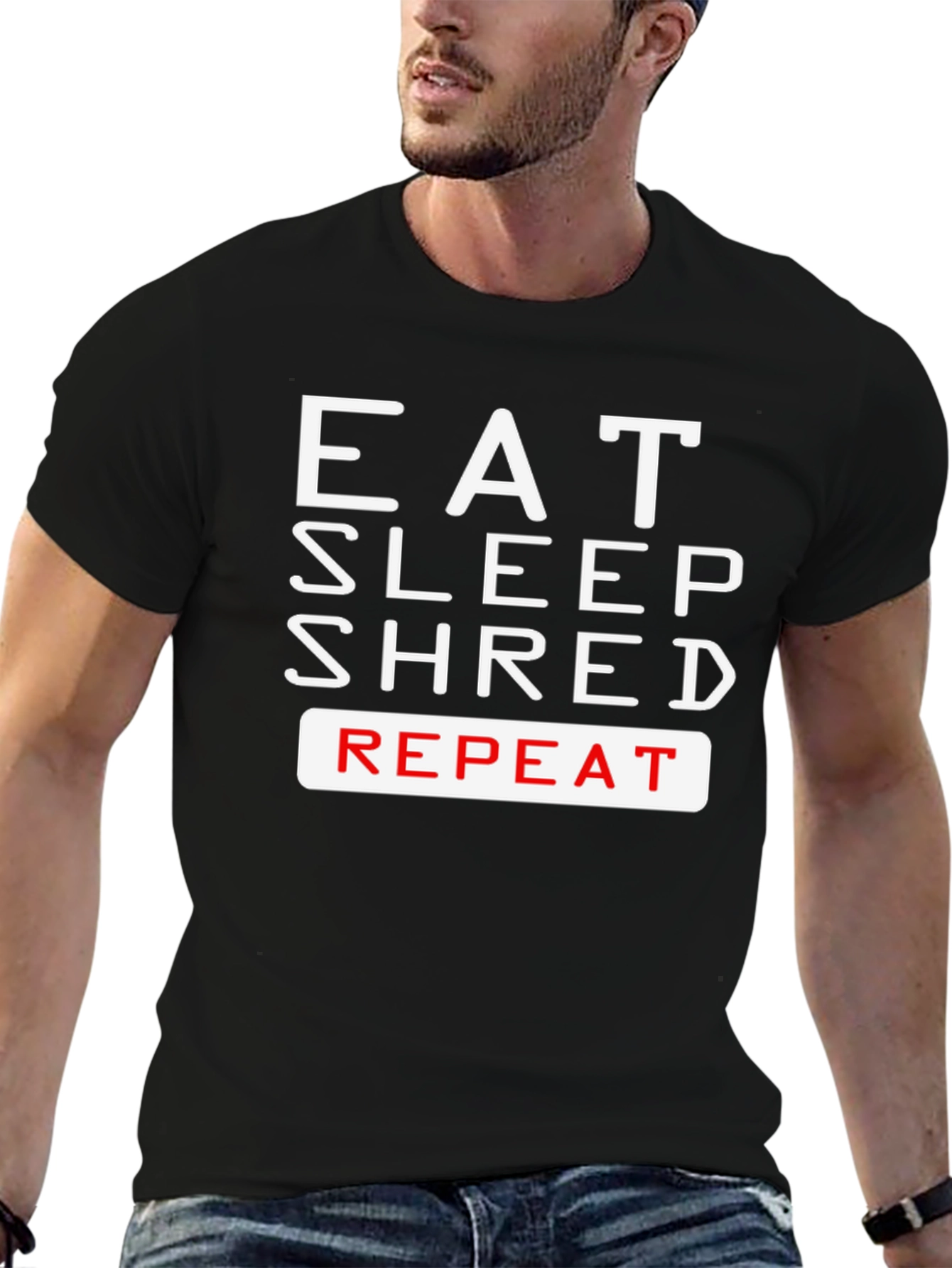 Eat Sleep Shred Repeat Graphic T-Shirt