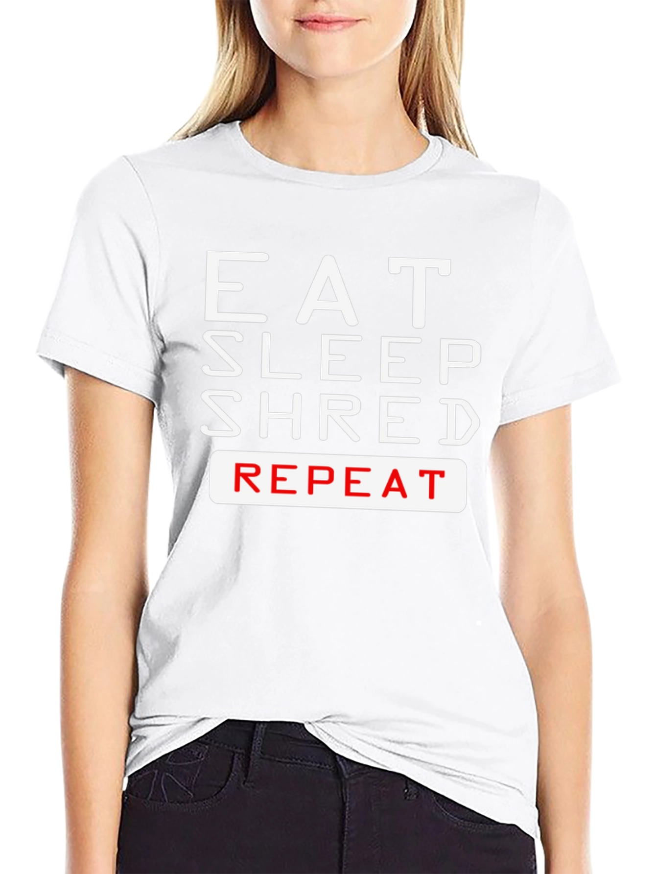 Eat Sleep Shred Repeat Graphic T-Shirt