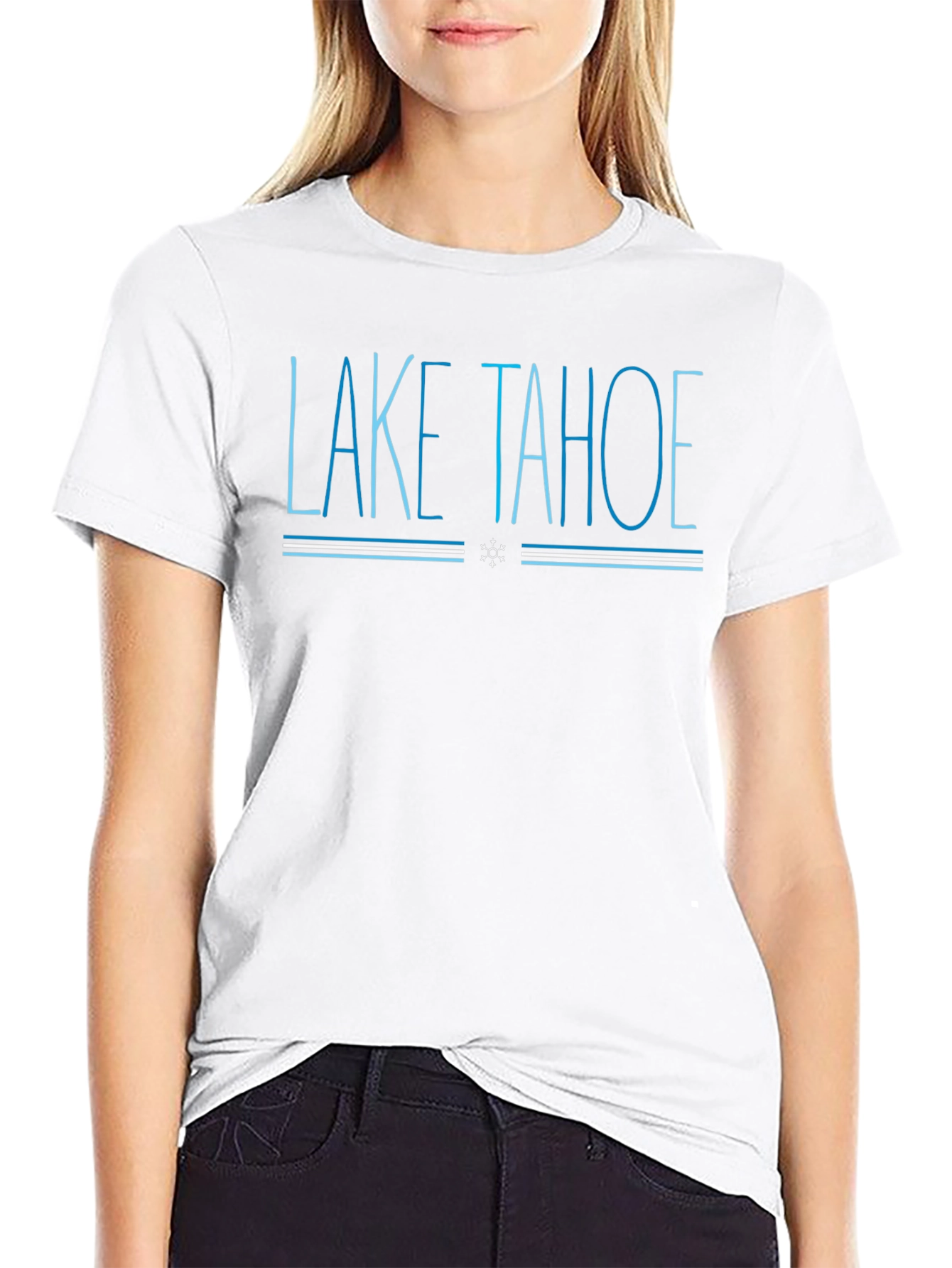 Lake Tahoe Graphic Tee - Cool Blue Design