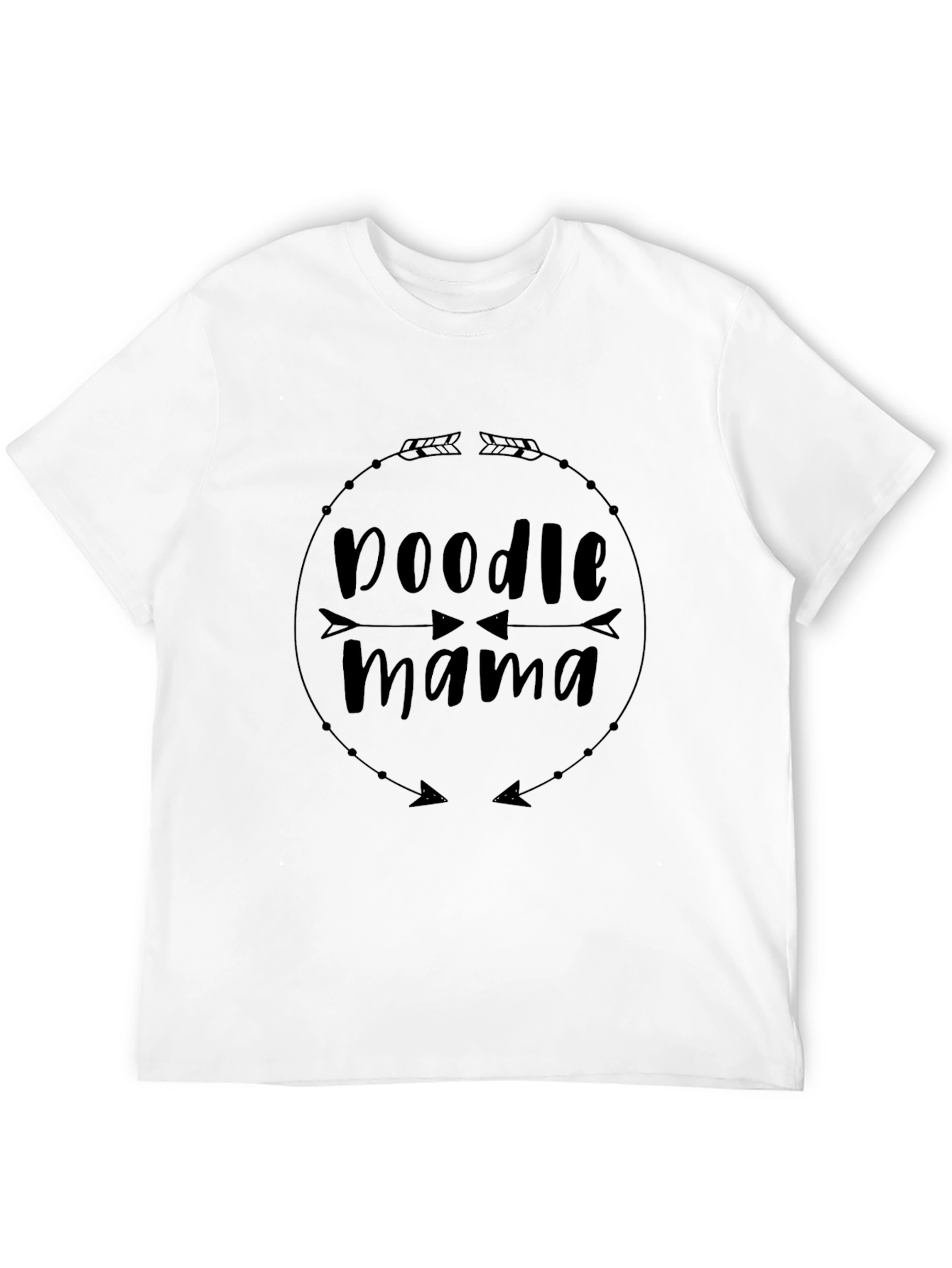 Doodle Mama Arrow Graphic Black T-Shirt