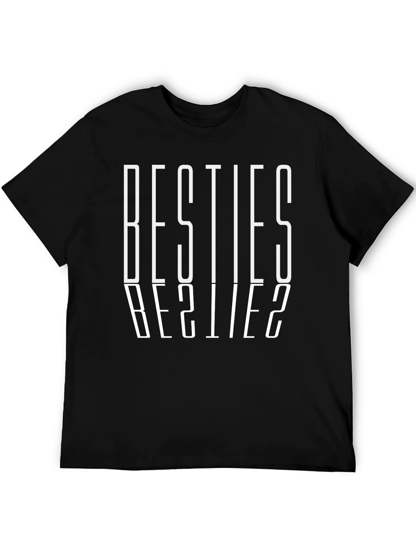 Besties Graphic Tee - Black Crewneck T-Shirt