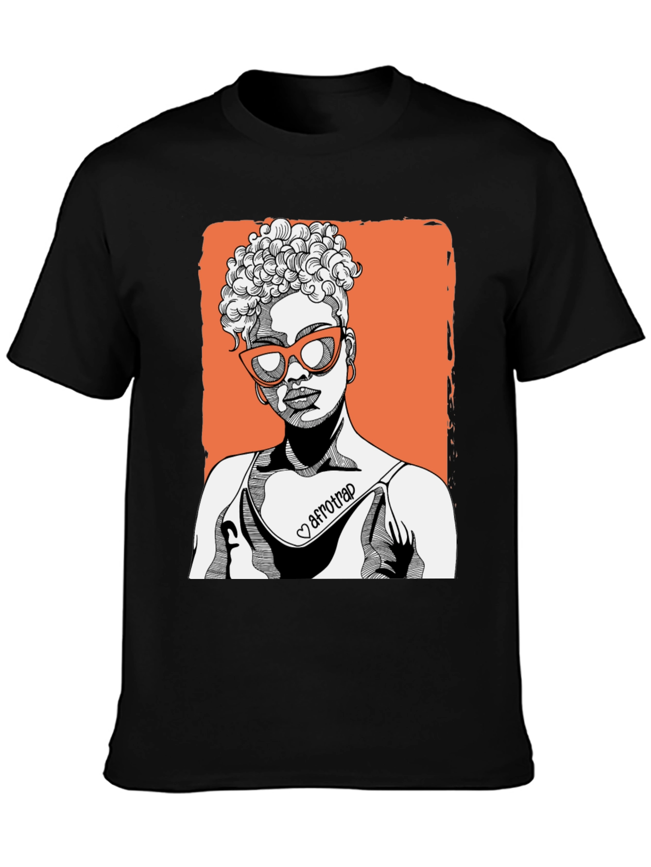 Afrotrap Graphic Tee - Stylish Black T-Shirt