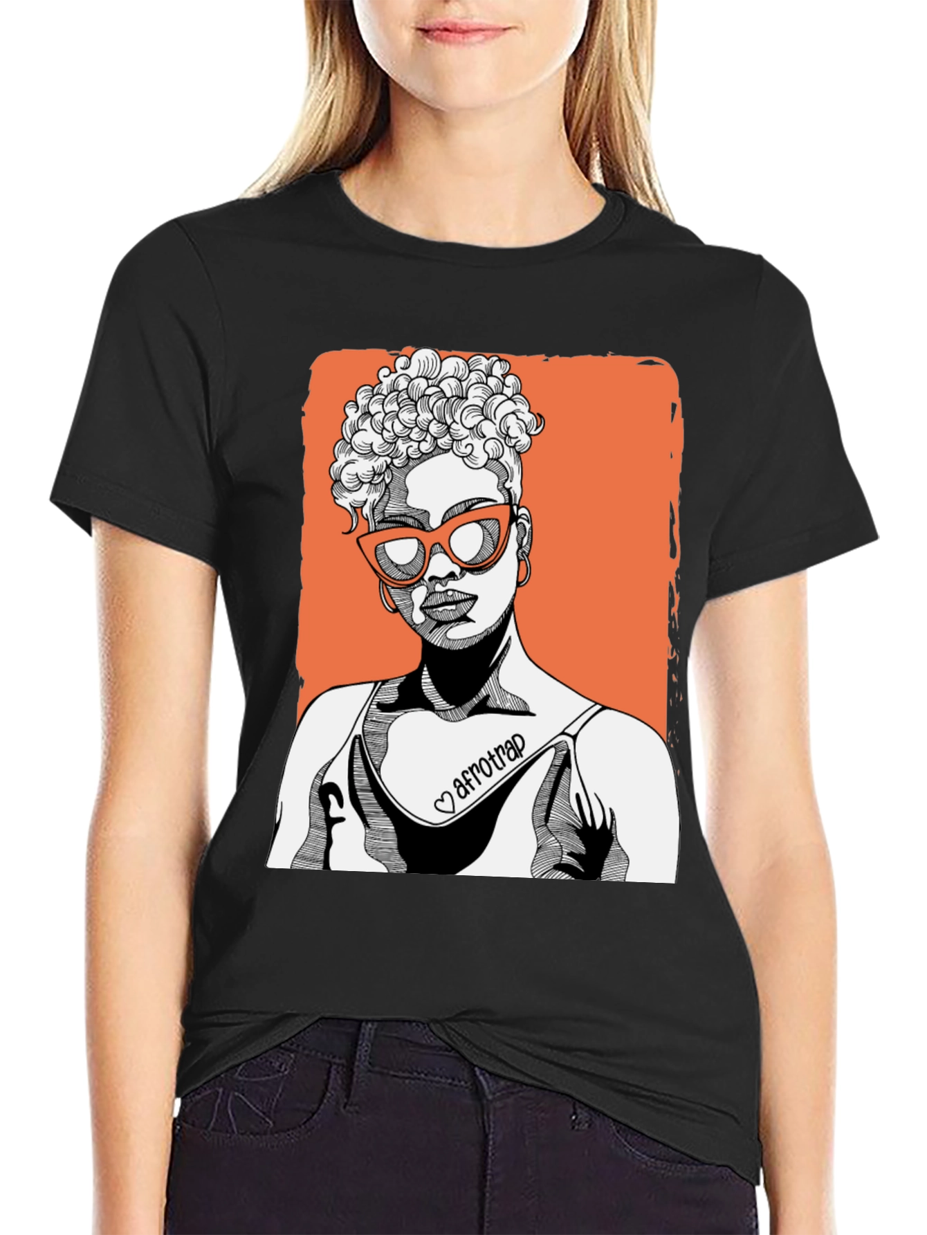 Afrotrap Graphic Tee - Stylish Black T-Shirt