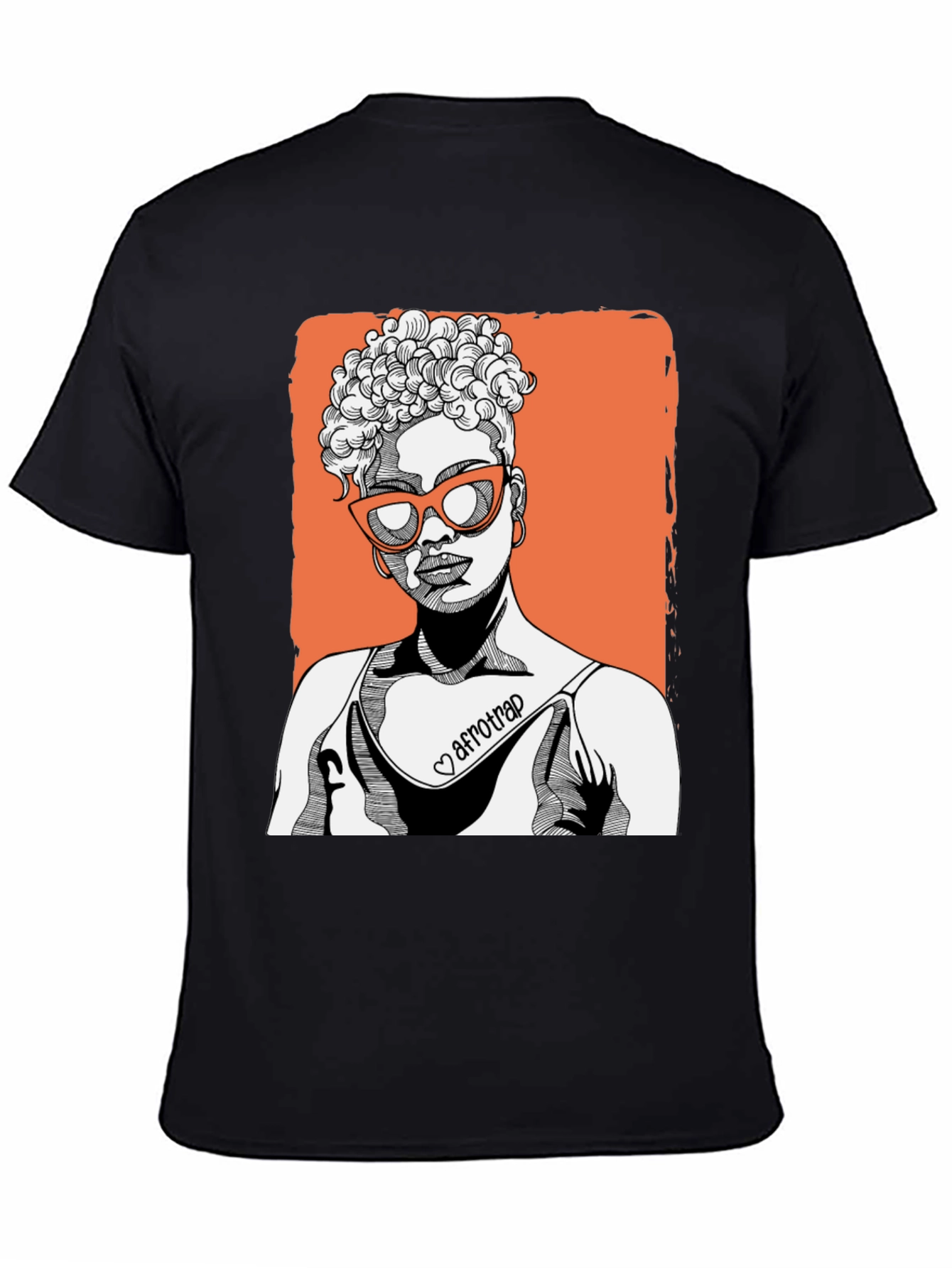 Afrotrap Graphic Tee - Stylish Black T-Shirt