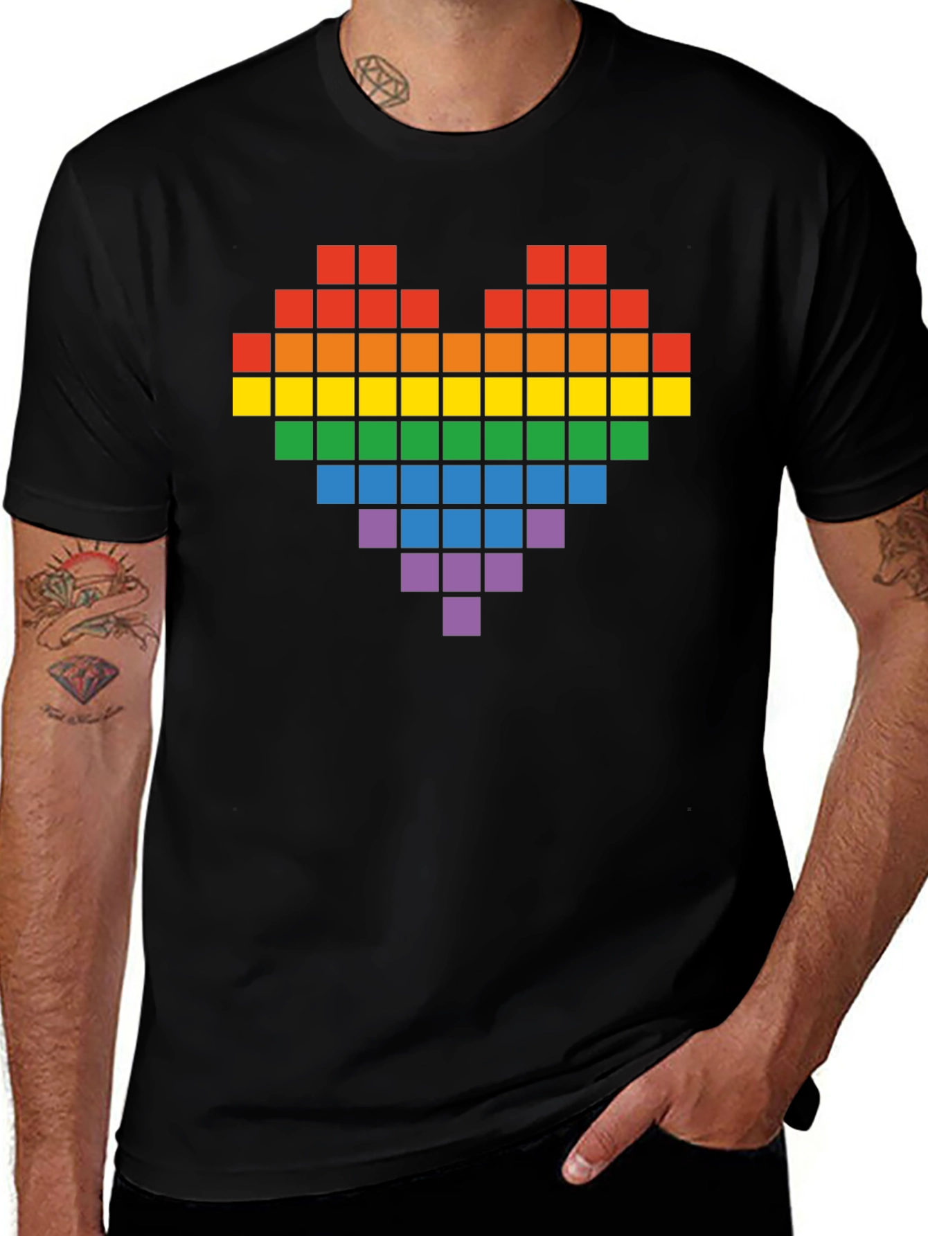 Pixel Heart Pride T-Shirt