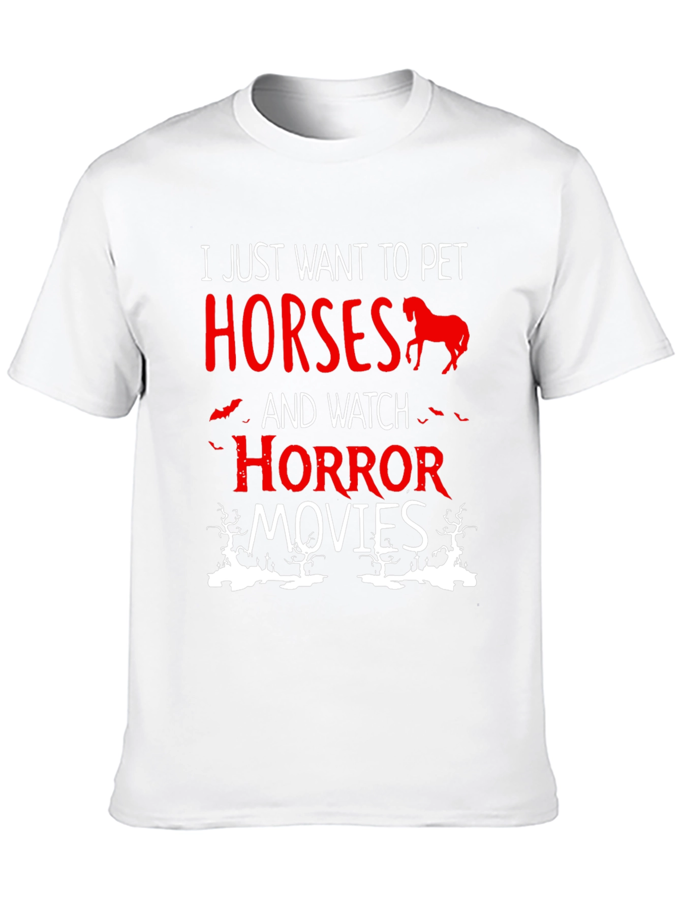 Pet Horses & Horror Movies T-Shirt