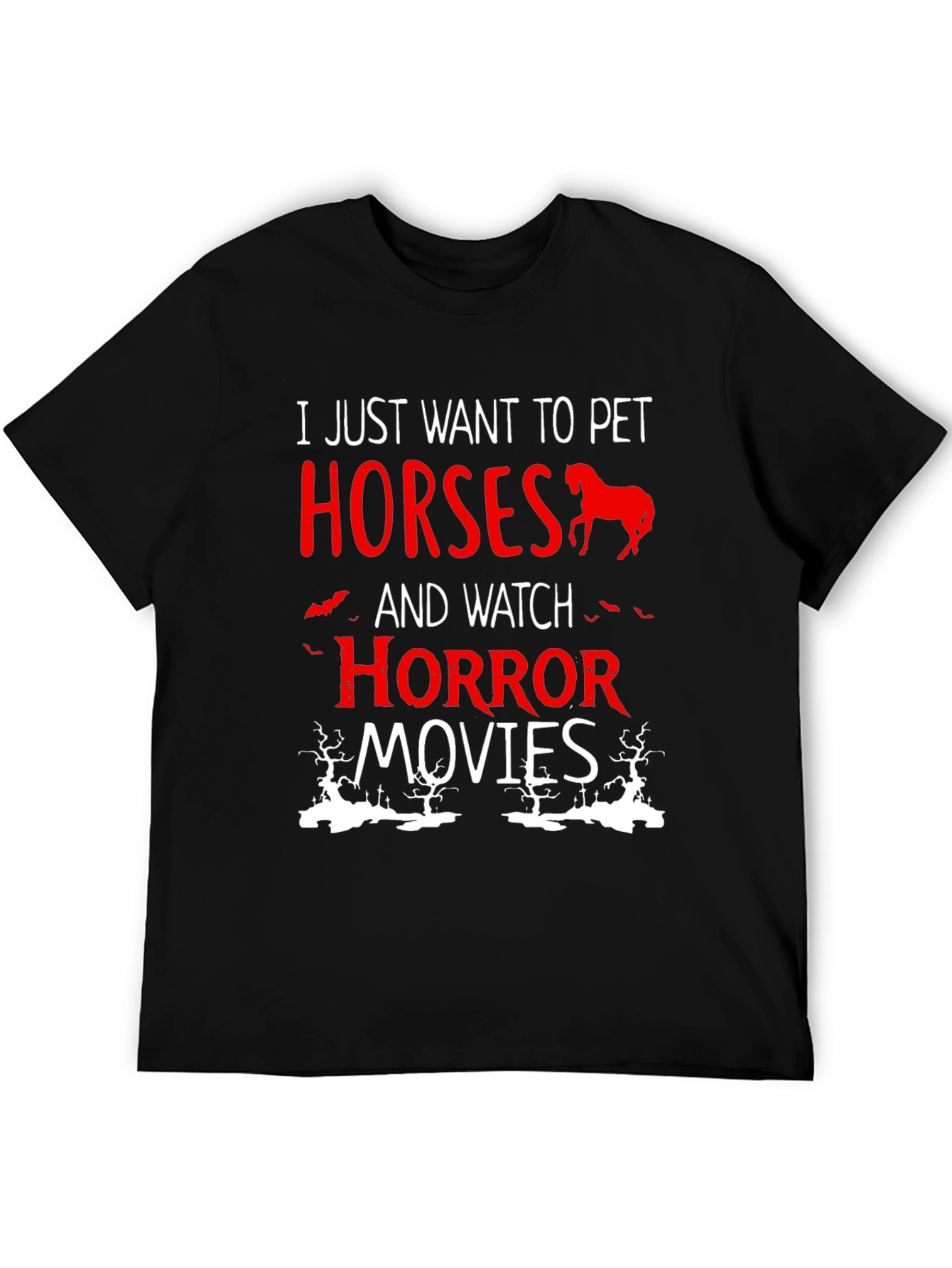 Pet Horses & Horror Movies T-Shirt