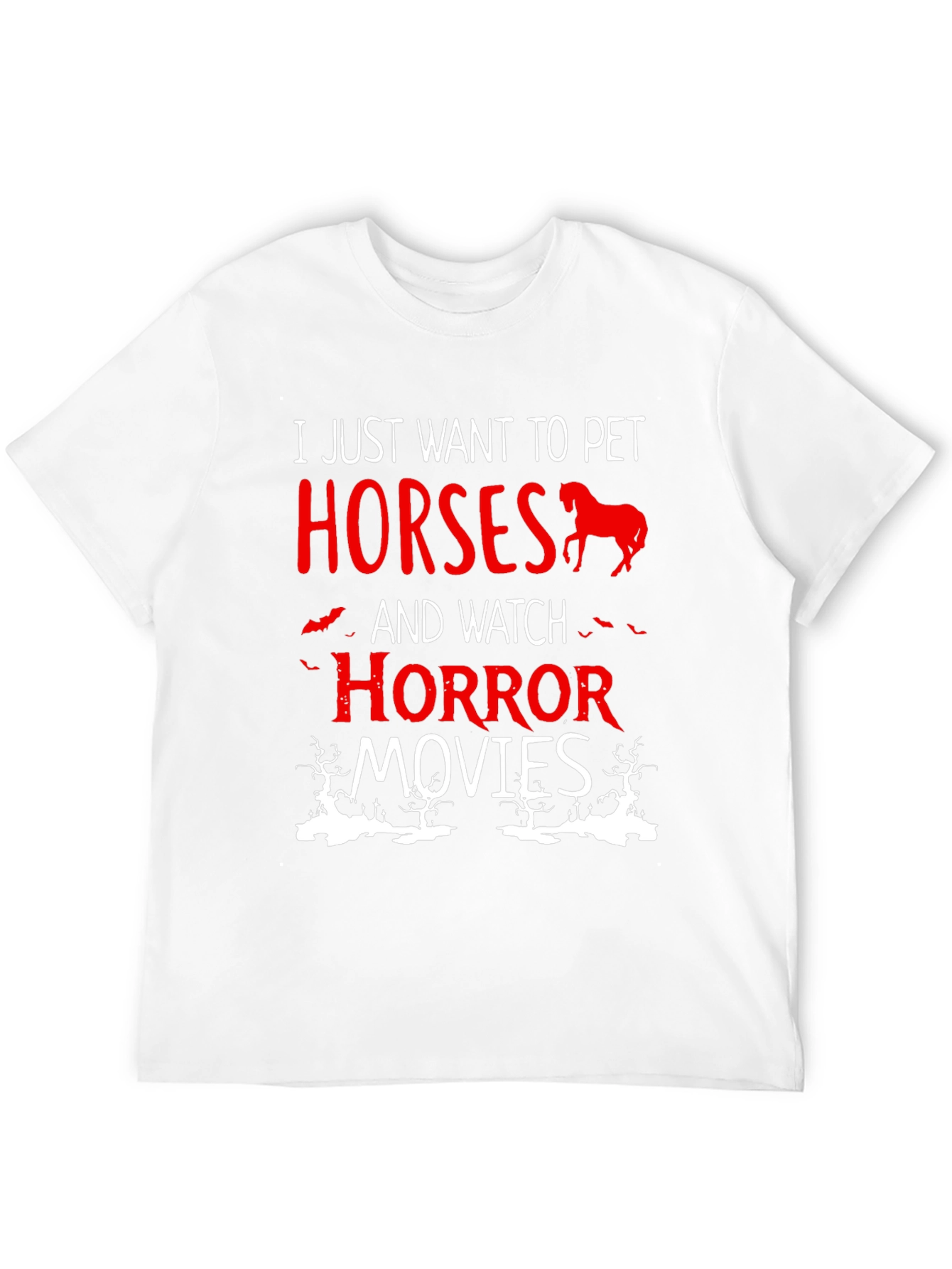 Pet Horses & Horror Movies T-Shirt