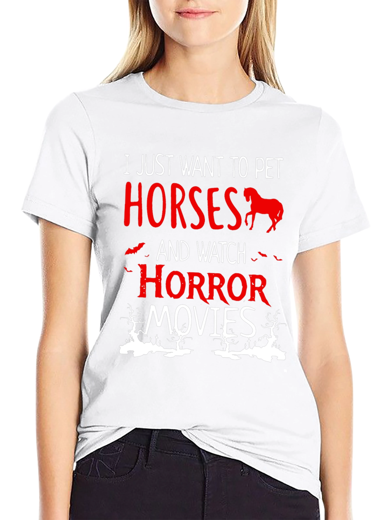 Pet Horses & Horror Movies T-Shirt