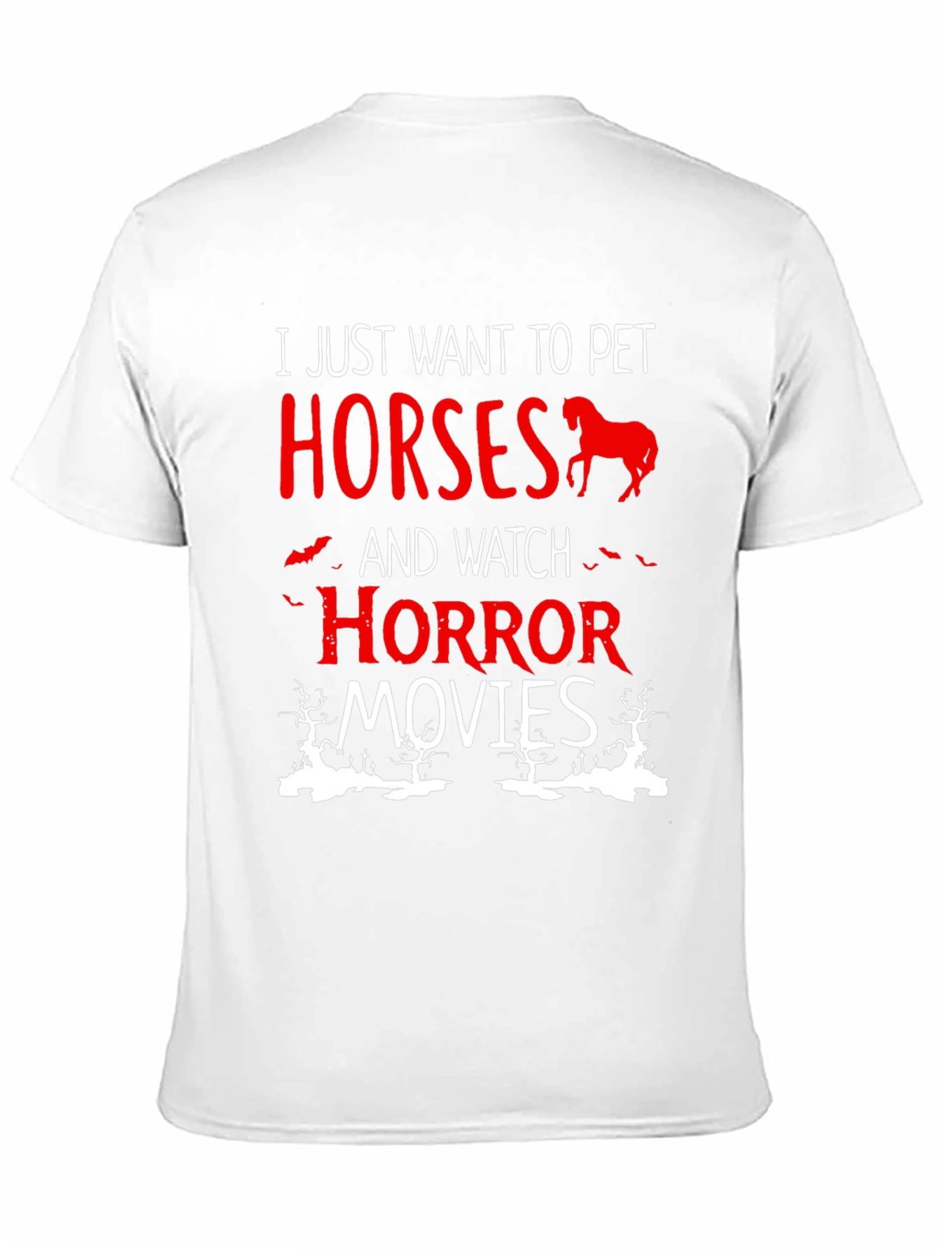 Pet Horses & Horror Movies T-Shirt