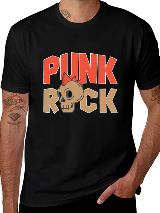 Punk Rock Skull Graphic T-Shirt - Edgy Streetwear