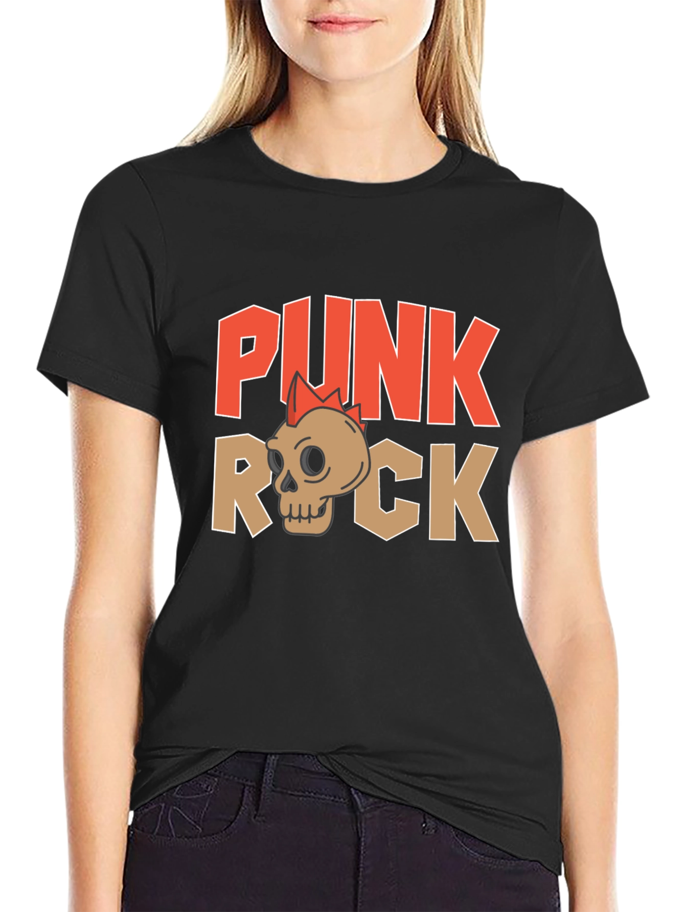 Punk Rock Skull Graphic T-Shirt - Edgy Streetwear