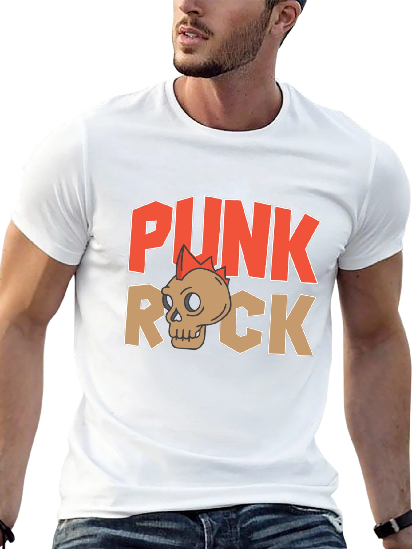 Punk Rock Skull Graphic T-Shirt - Edgy Streetwear