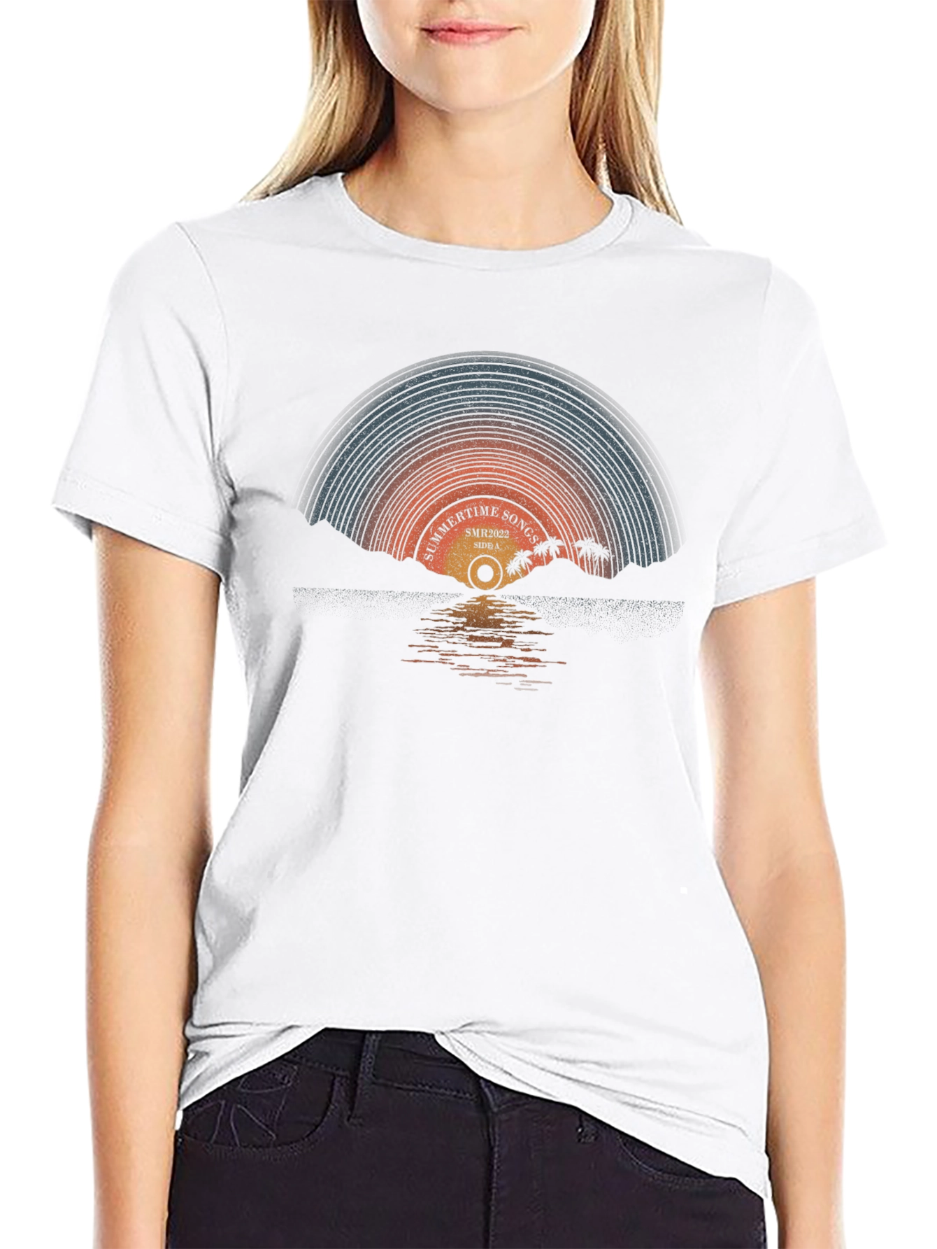 Summertime Songs Retro Record T-Shirt