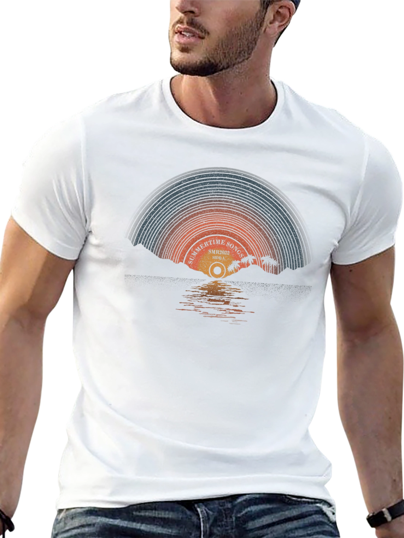 Summertime Songs Retro Record T-Shirt