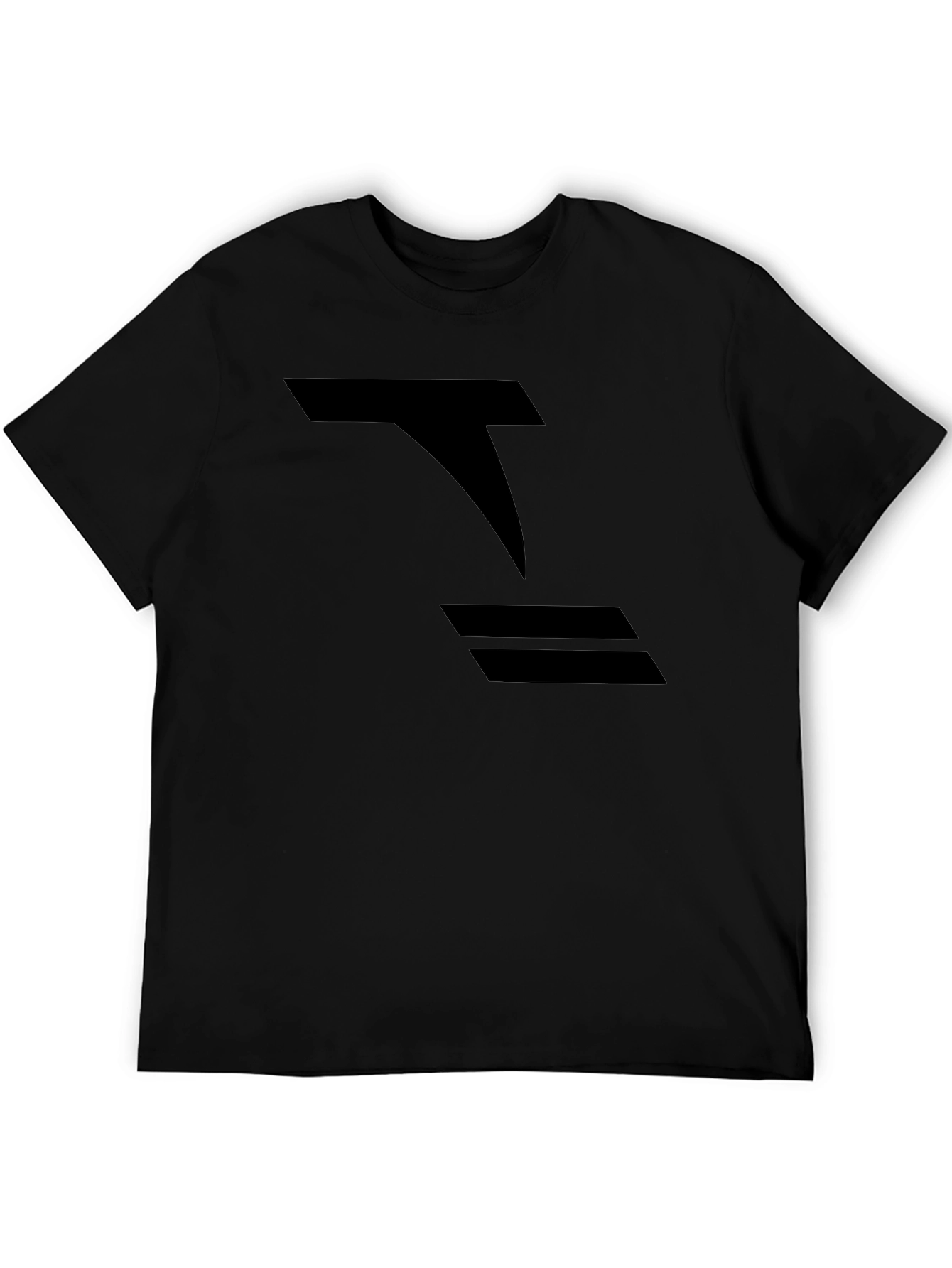 Modern Black Graphic Tee - Abstract Design