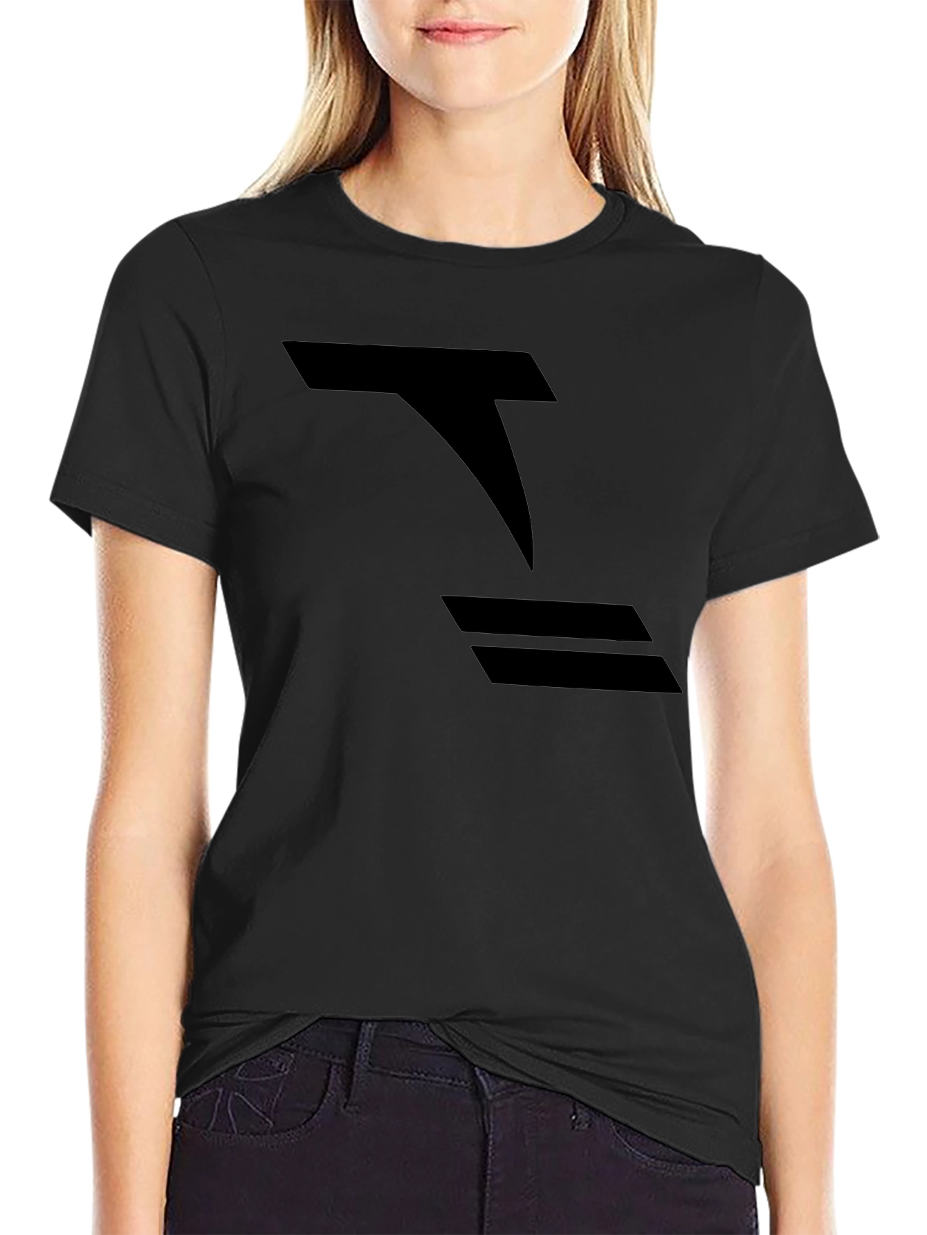 Modern Black Graphic Tee - Abstract Design