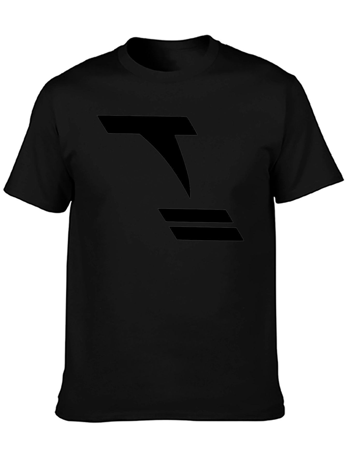 Modern Black Graphic Tee - Abstract Design