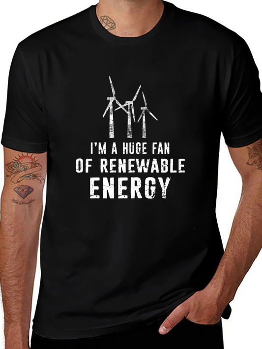 Renewable Energy Fan T-Shirt - Eco-Friendly Design