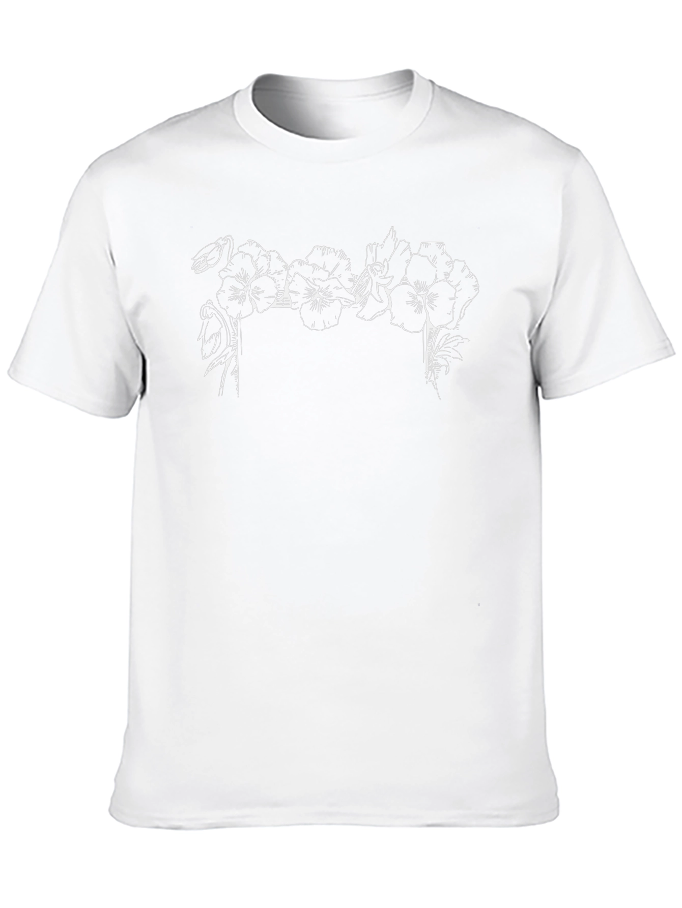 Floral Graphic Tee - Black Cotton Comfort