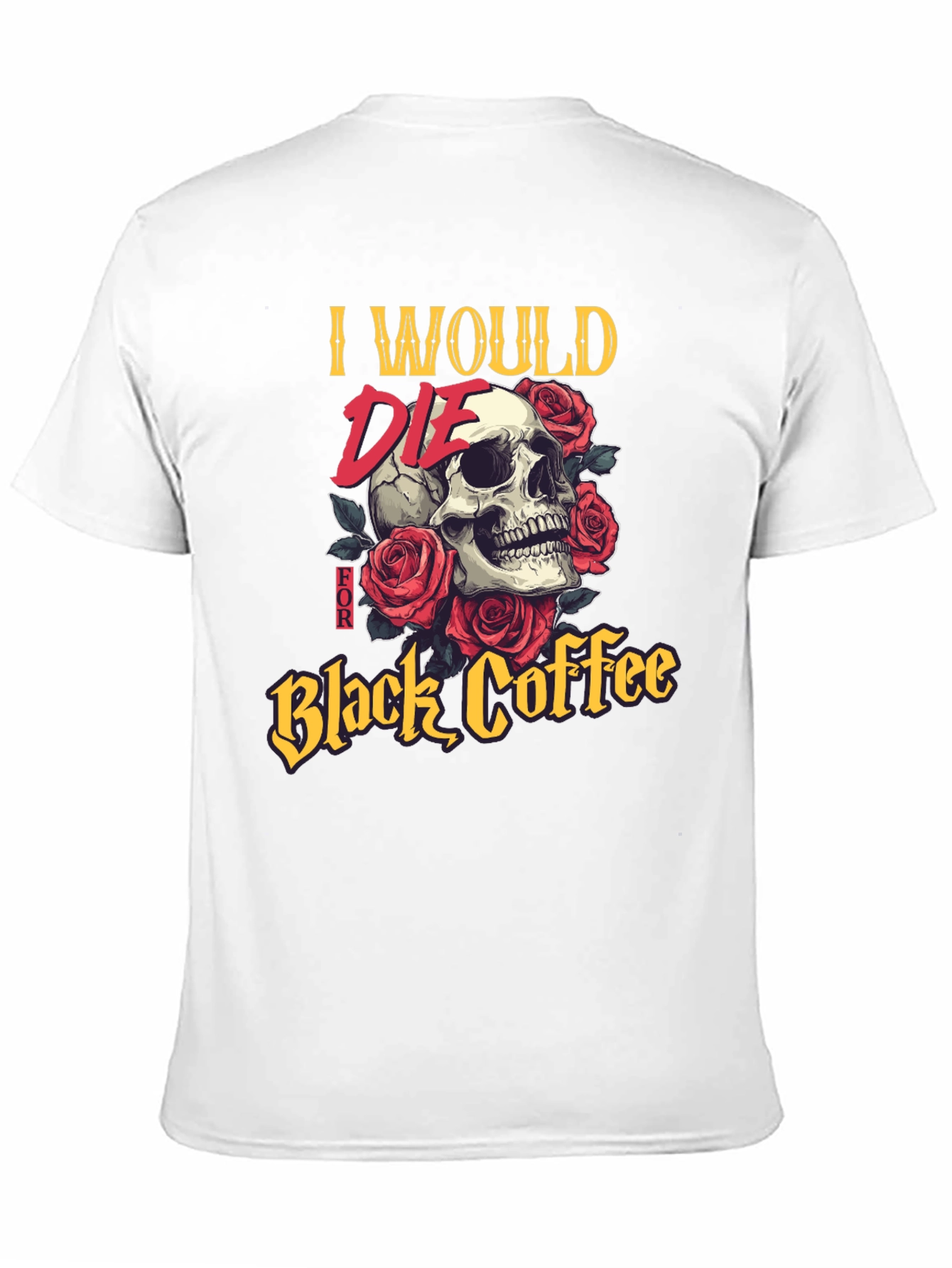 Skull & Roses Black Coffee T-Shirt
