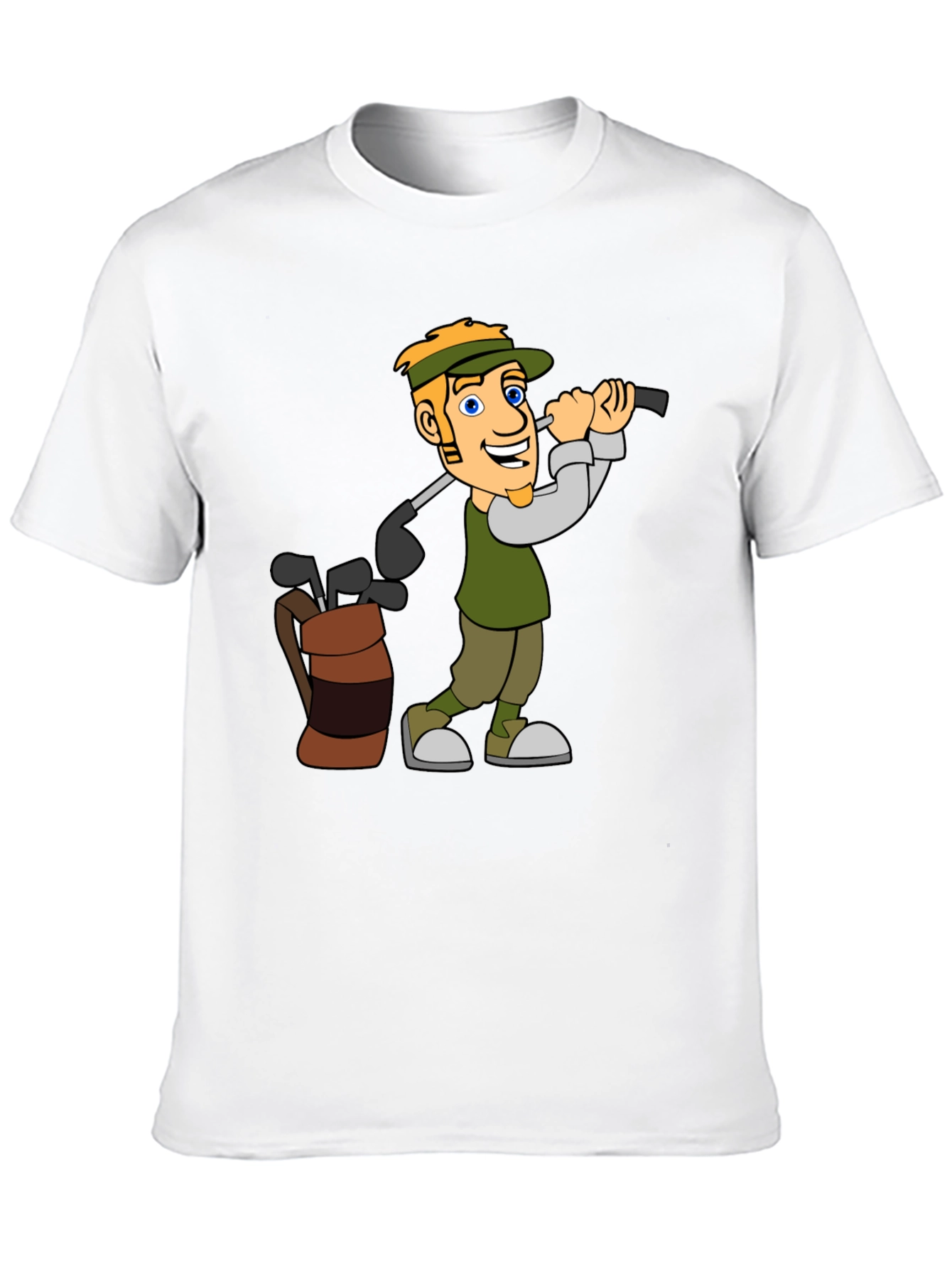 Golf Cartoon Graphic Tee - Black T-Shirt