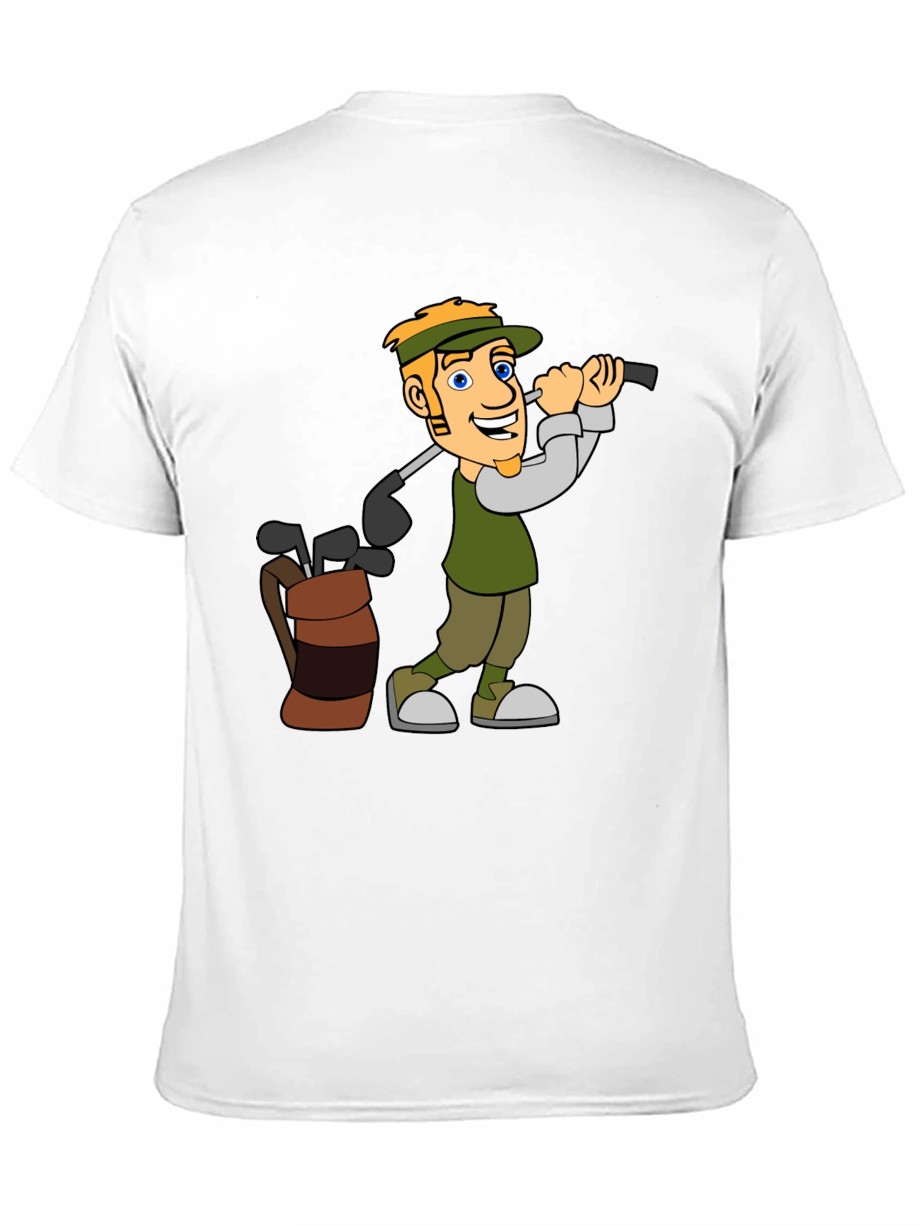 Golf Cartoon Graphic Tee - Black T-Shirt