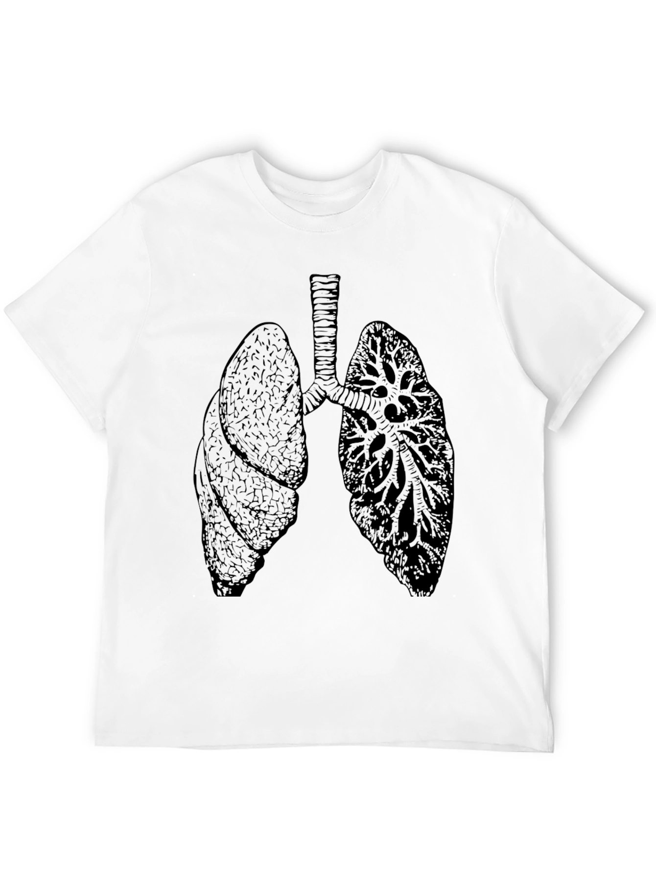 Lung Anatomy Graphic Tee - Unisex Black T-Shirt