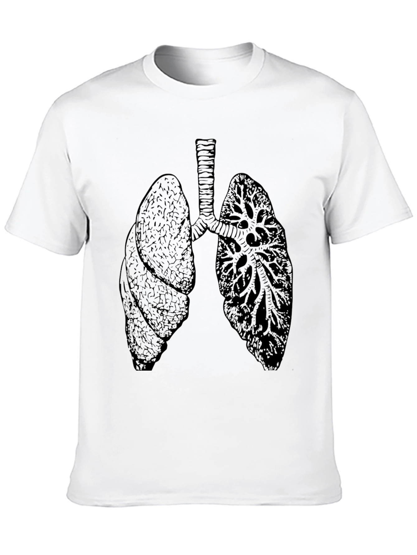 Lung Anatomy Graphic Tee - Unisex Black T-Shirt