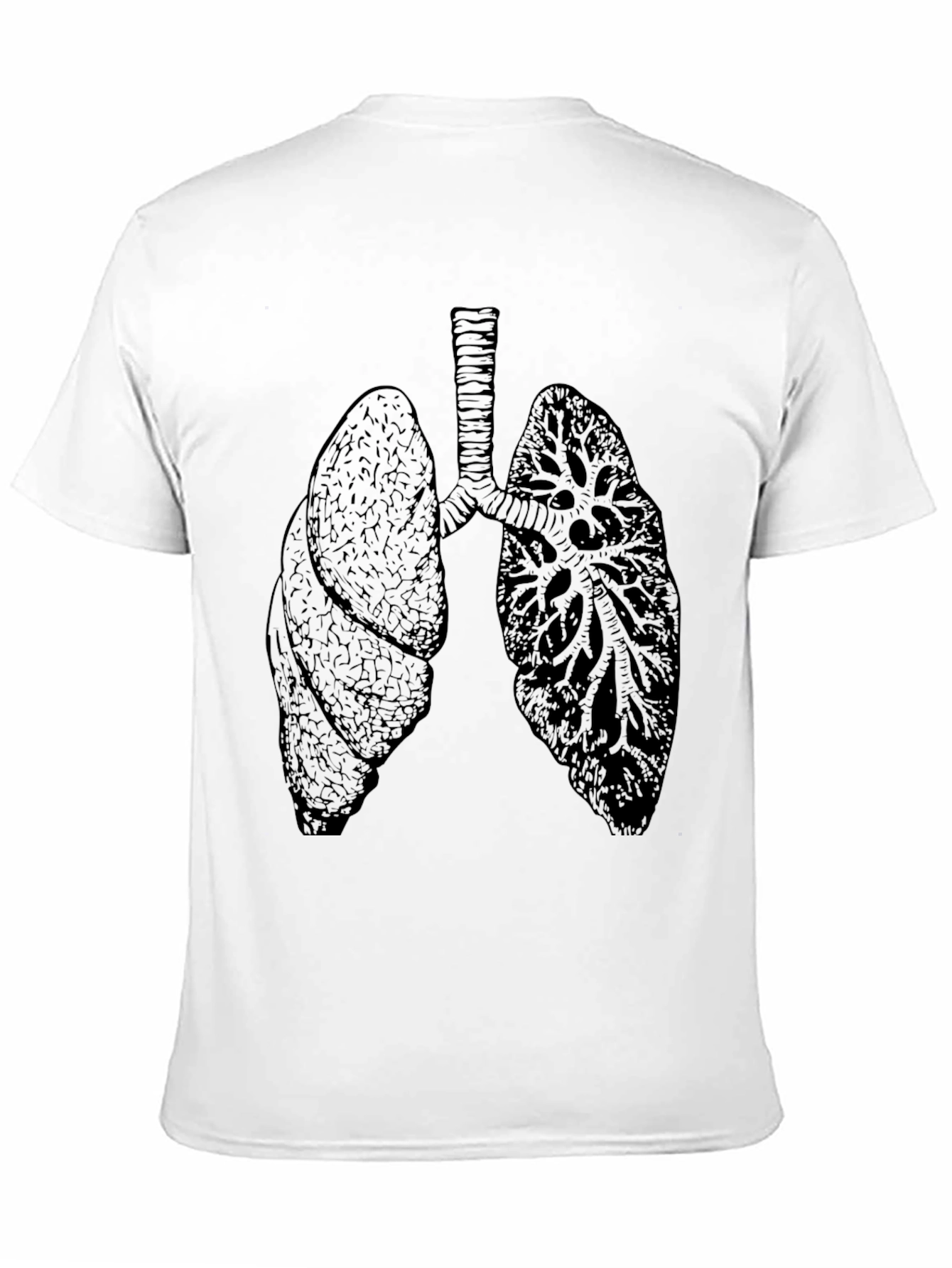 Lung Anatomy Graphic Tee - Unisex Black T-Shirt