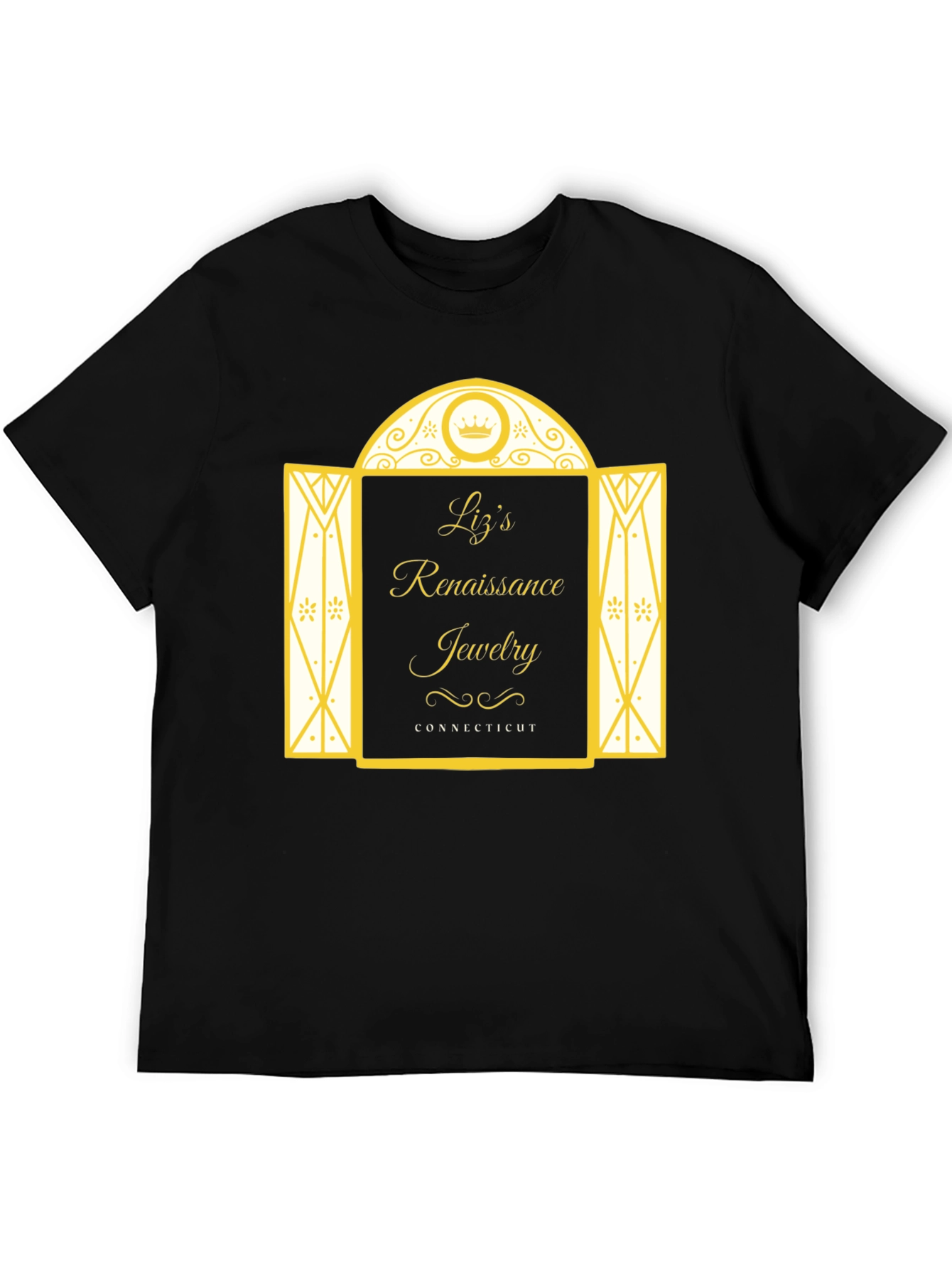 Lizs Renaissance Jewelry Black T-Shirt