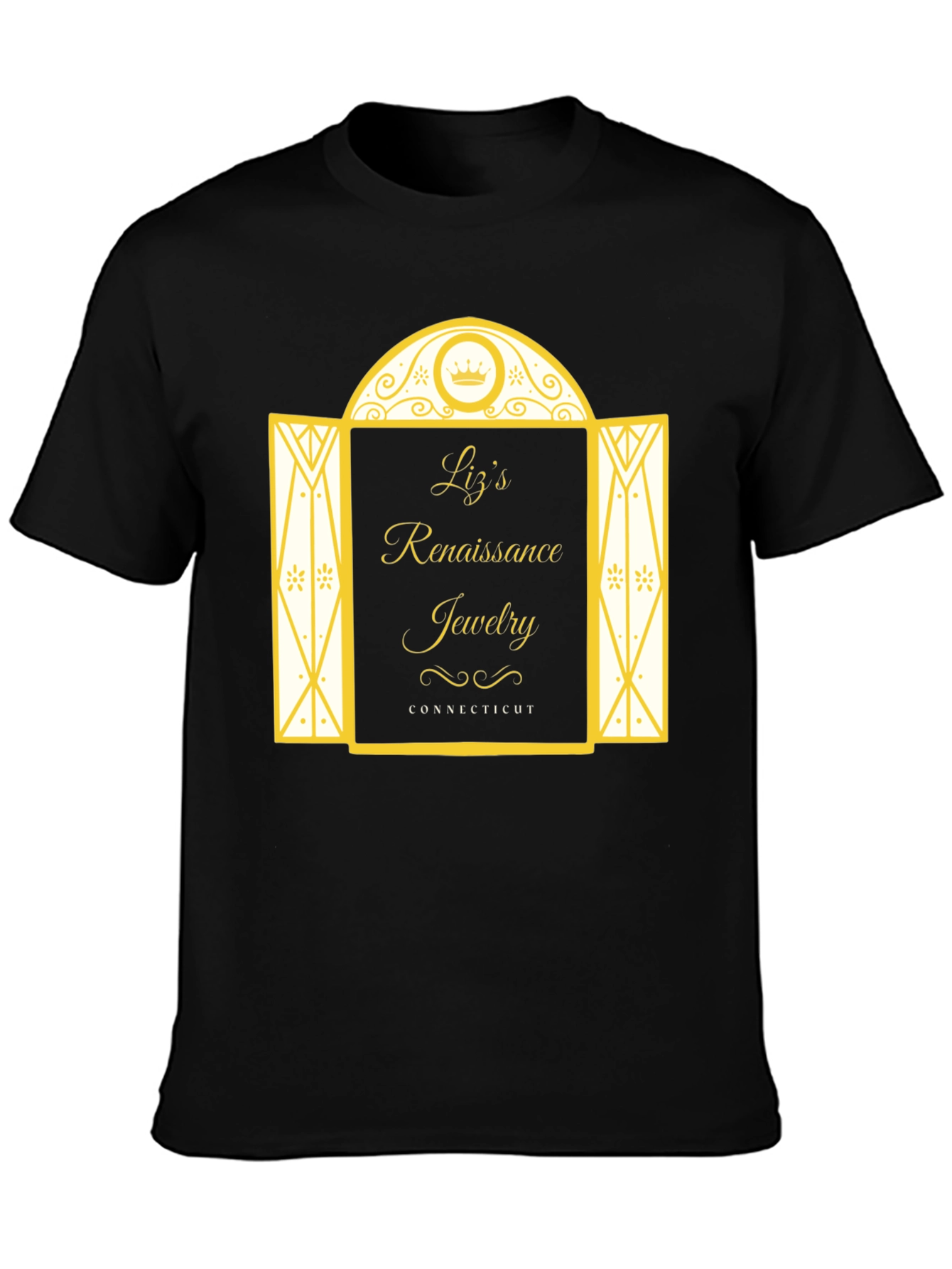 Lizs Renaissance Jewelry Black T-Shirt