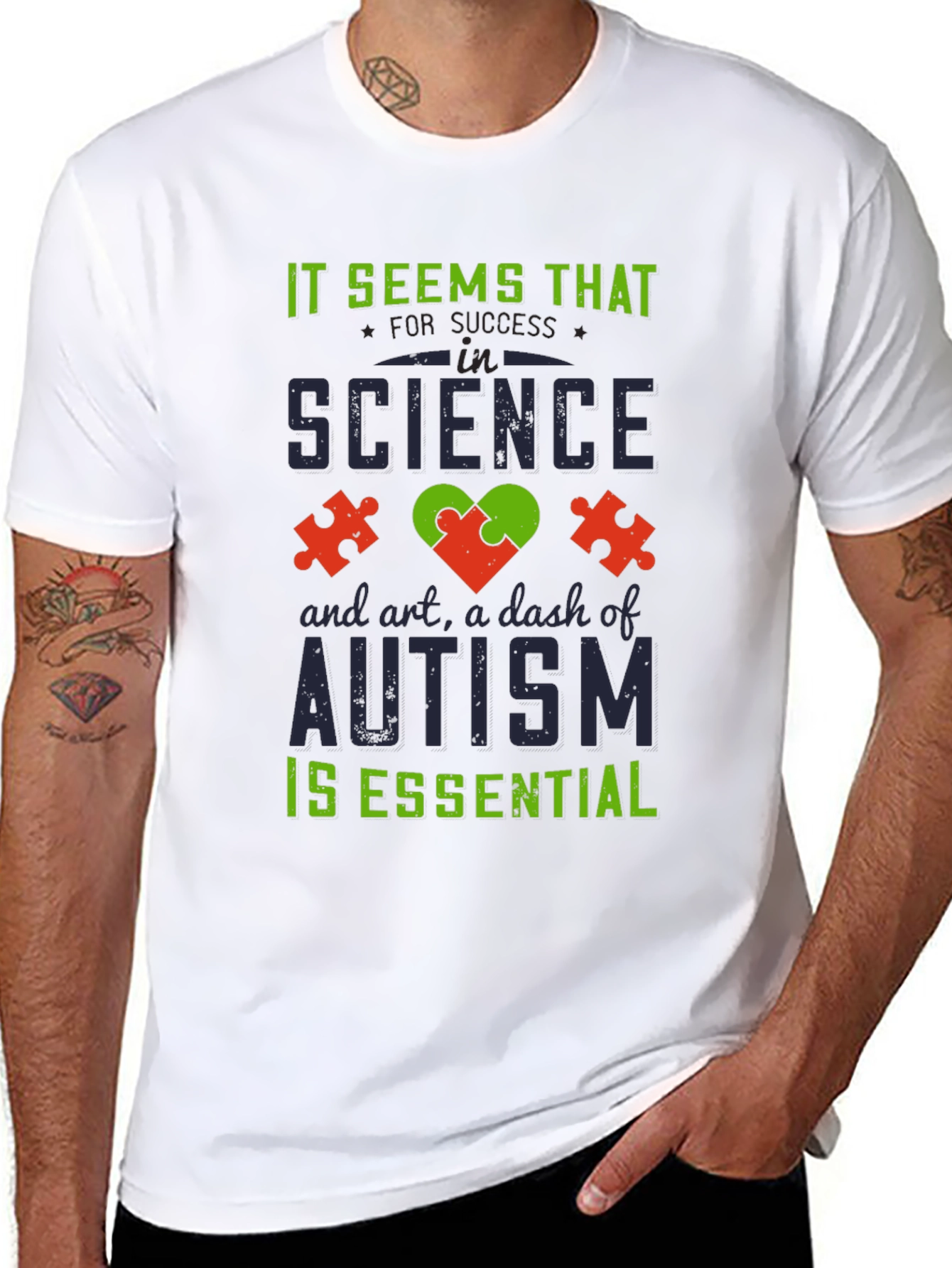 Autism Awareness T-Shirt: Science Art Essential