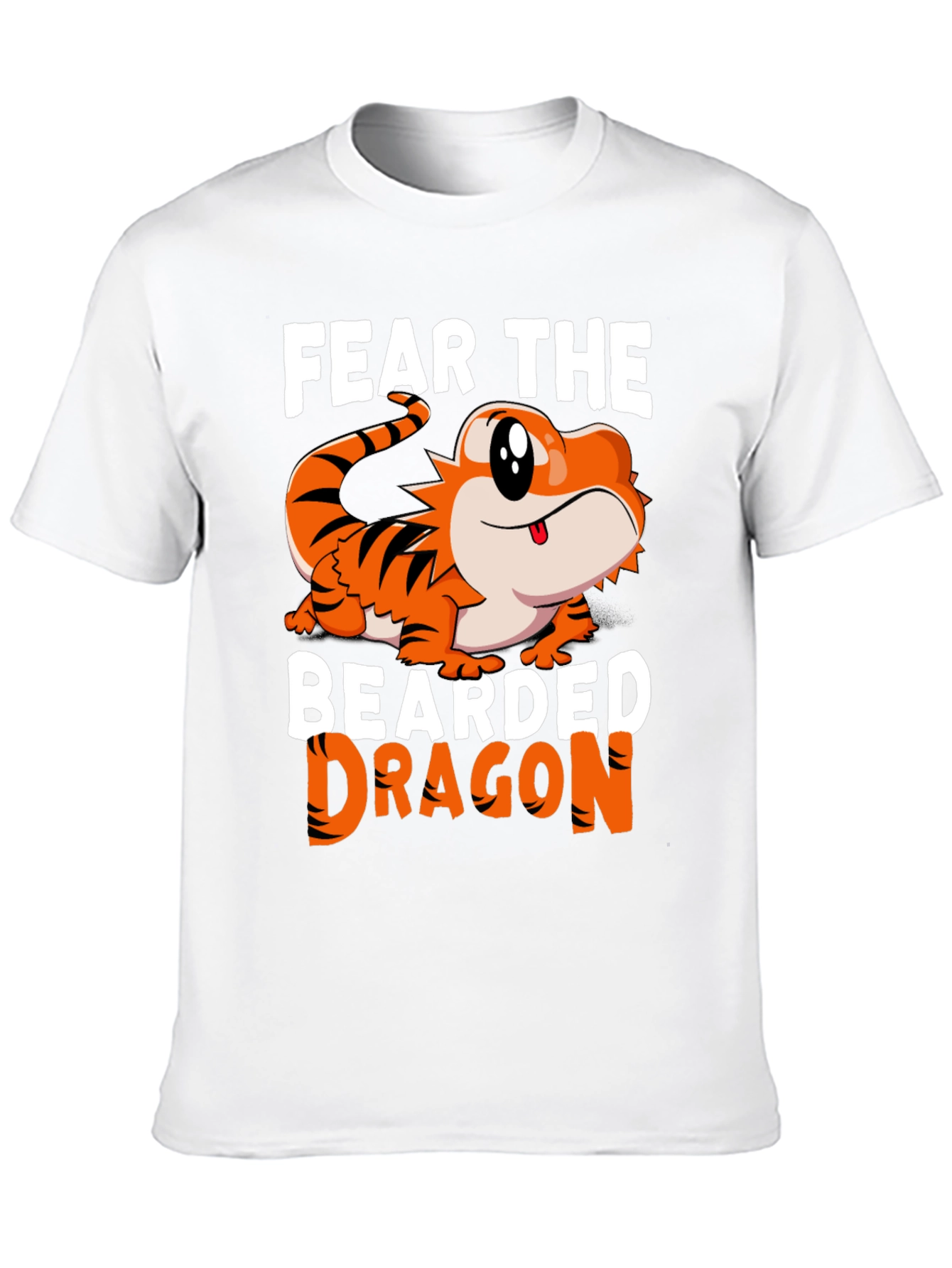 Fear The Bearded Dragon T-Shirt Funny Pet Reptile Tee