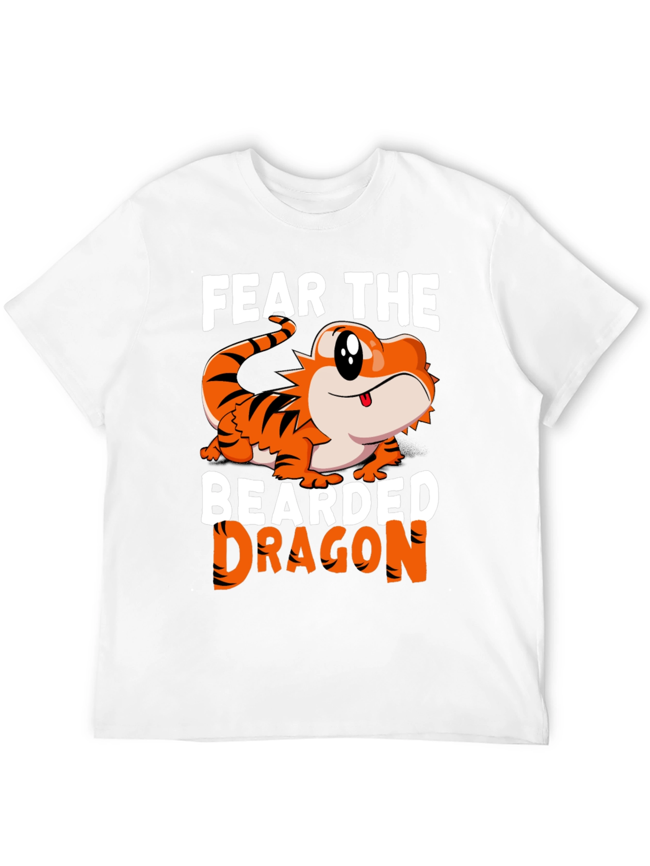 Fear The Bearded Dragon T-Shirt Funny Pet Reptile Tee