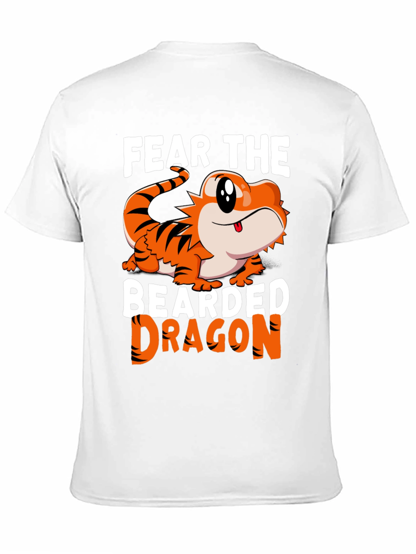 Fear The Bearded Dragon T-Shirt Funny Pet Reptile Tee