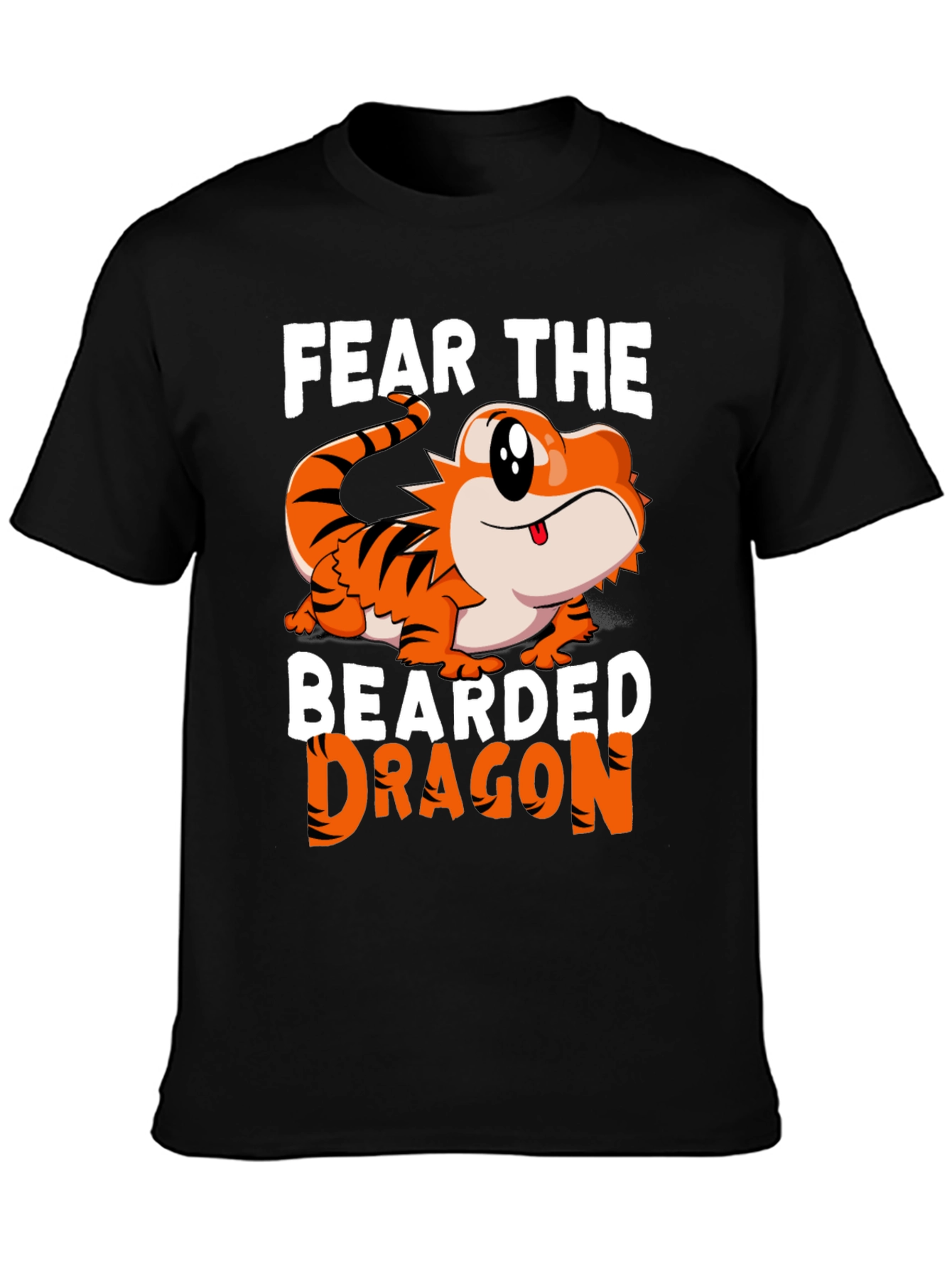 Fear The Bearded Dragon T-Shirt Funny Pet Reptile Tee